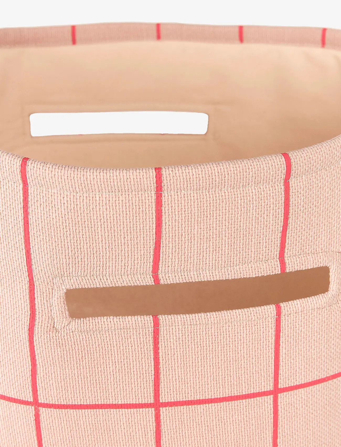 NOBODINOZ - VIBES LARGE STORAGE BASKET 44X56X28 - aufbewahrungskörbe - pink red grid - 2