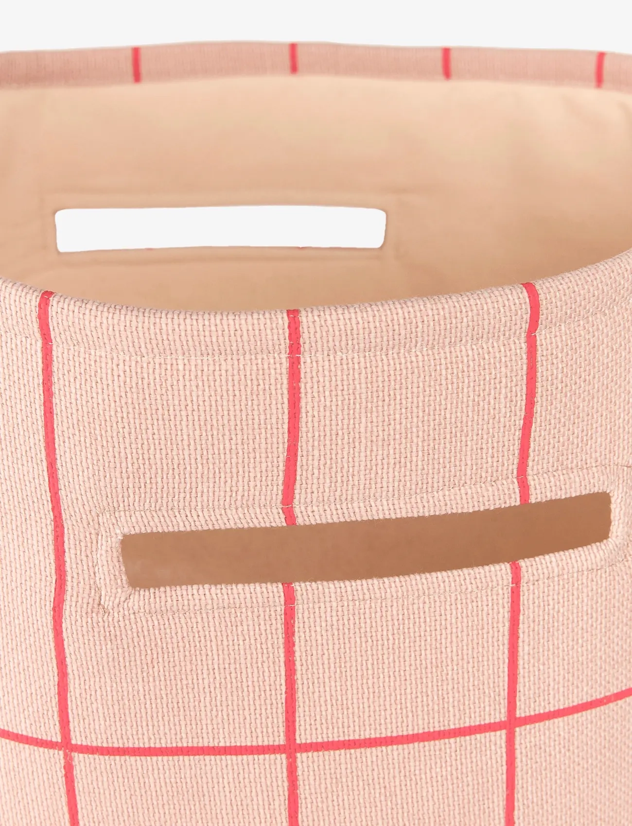 NOBODINOZ - VIBES LARGE STORAGE BASKET 44X56X28 - opbergmanden - pink red grid - 2