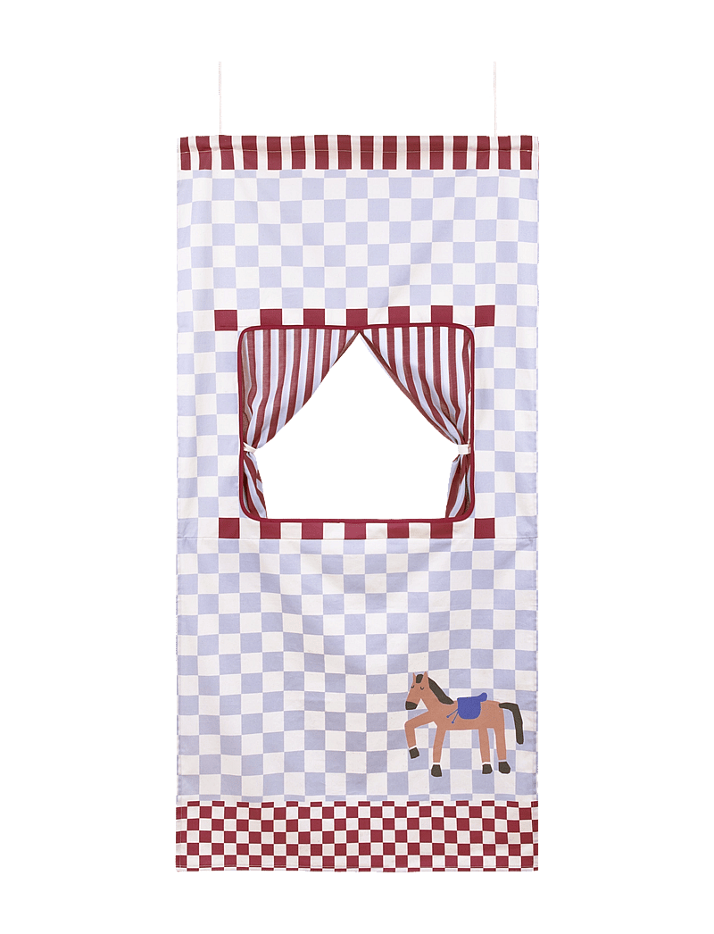 NOBODINOZ - VIBES DOOR THEATER 74X150 - seinakaunistused - blue checks horse - 0