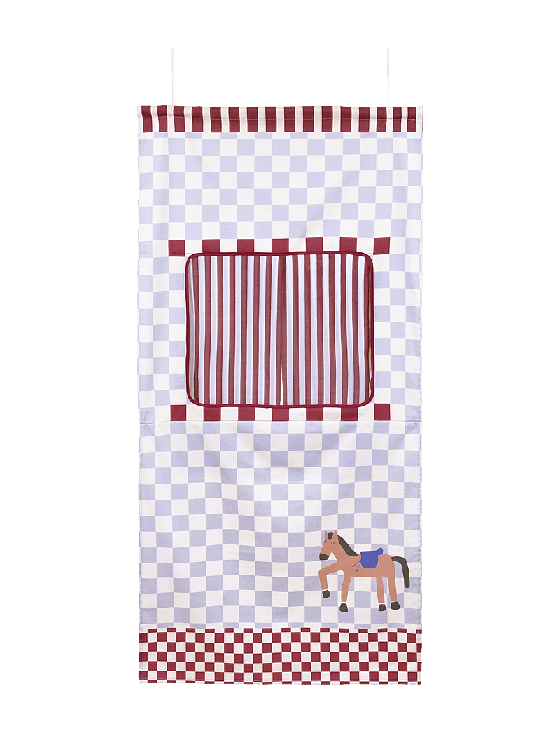 NOBODINOZ - VIBES DOOR THEATER 74X150 - seinakaunistused - blue checks horse - 1