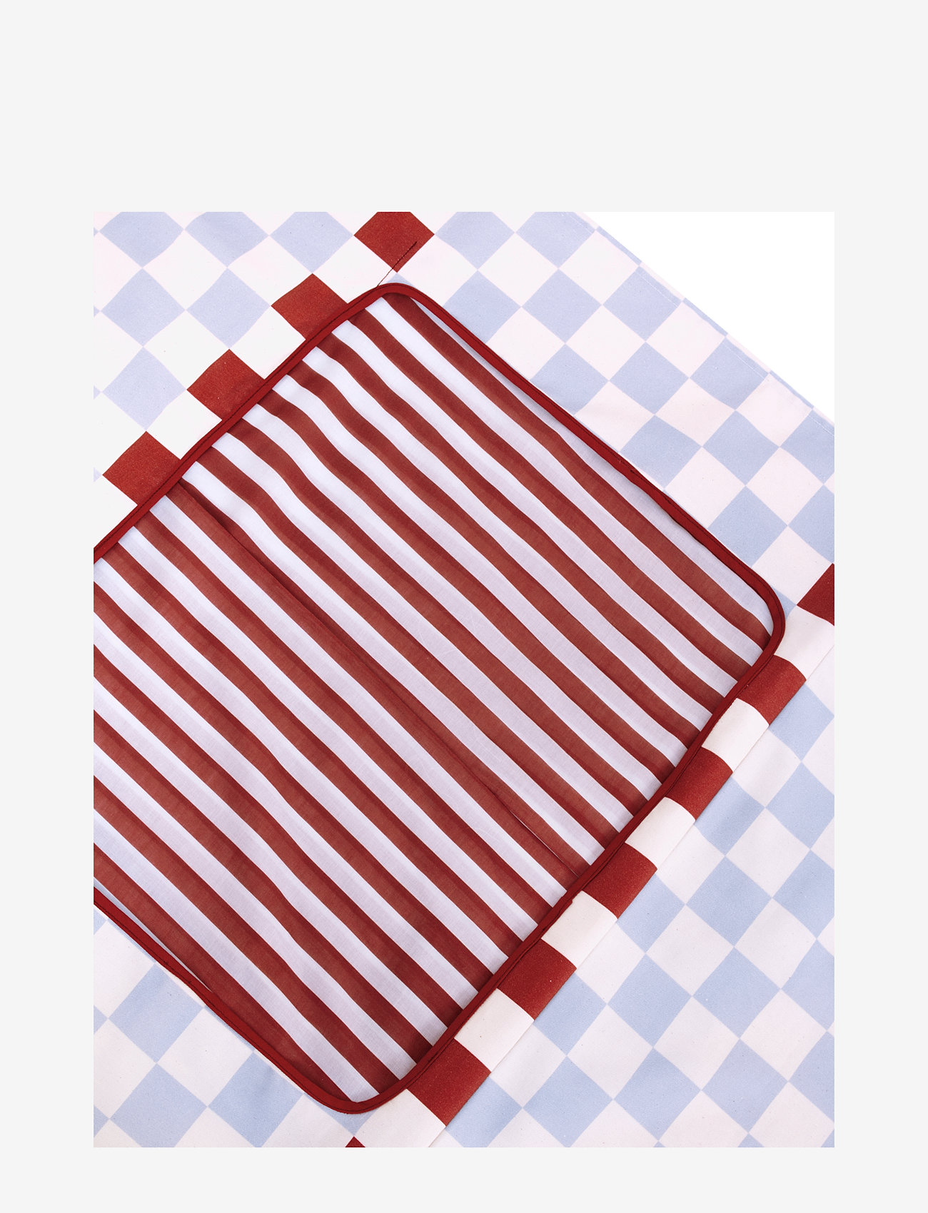 NOBODINOZ - VIBES DOOR THEATER 74X150 - vægdekorationer - blue checks horse - 3