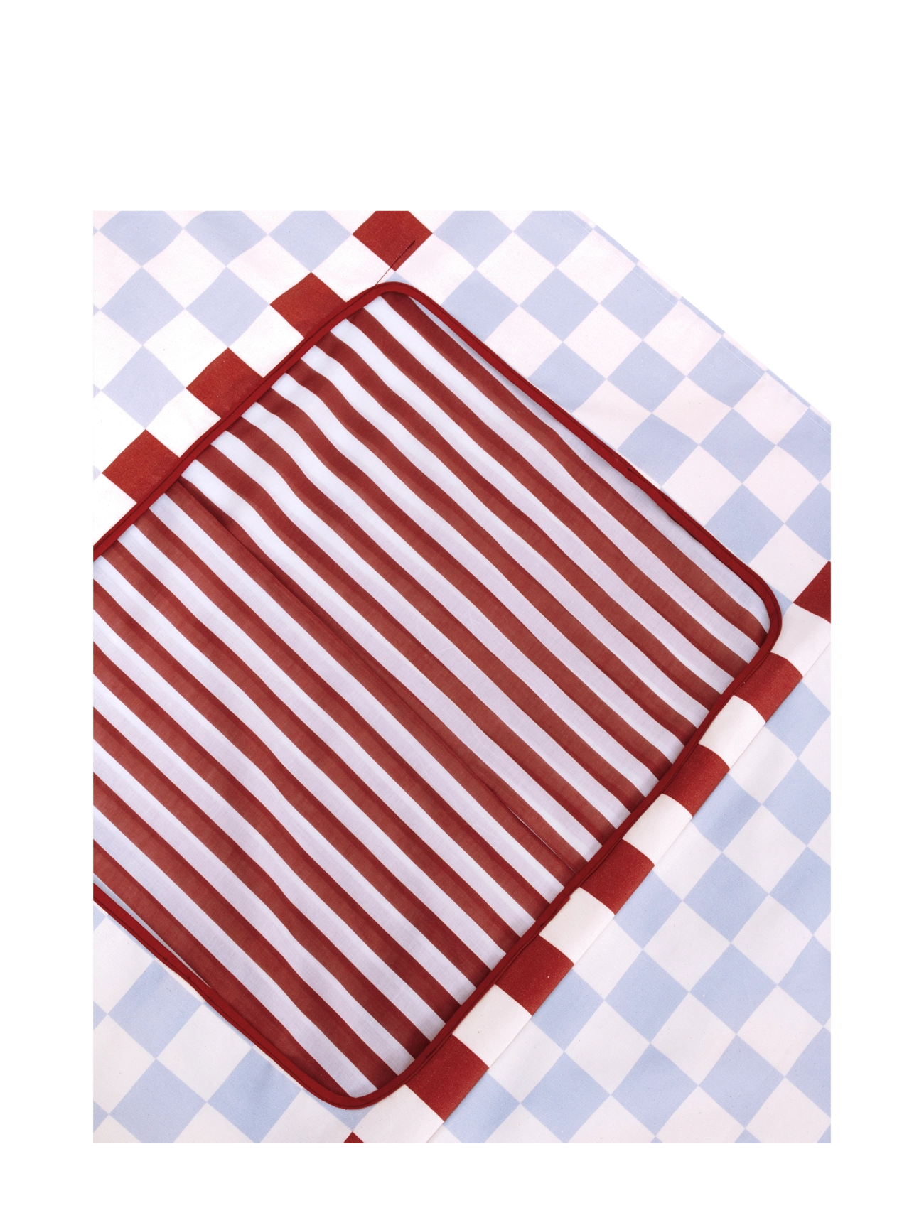 NOBODINOZ - VIBES DOOR THEATER 74X150 - vægdekorationer - blue checks horse - 3