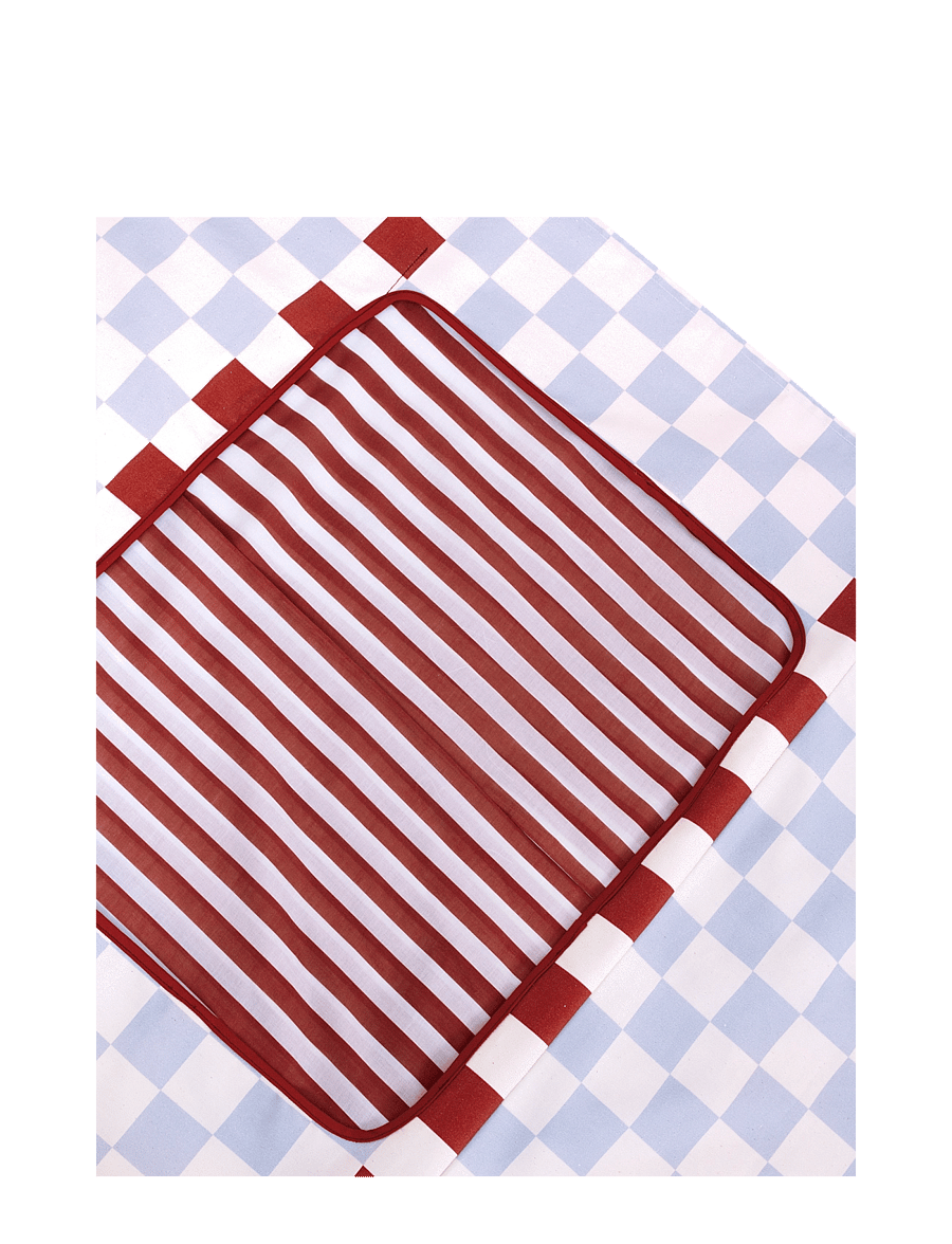 NOBODINOZ - VIBES DOOR THEATER 74X150 - wand-deko - blue checks horse - 3