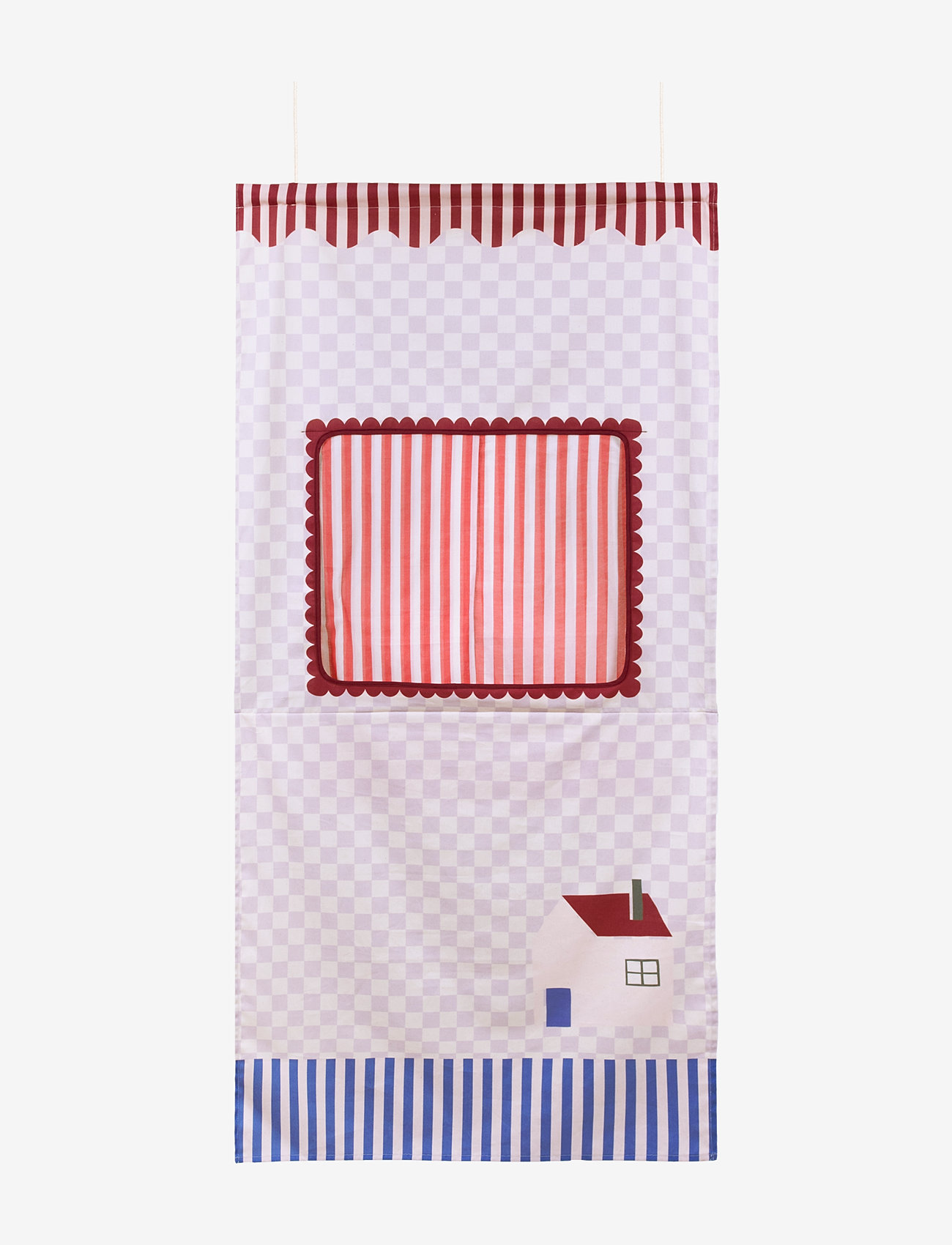 NOBODINOZ - VIBES DOOR THEATER 74X150 - dekoracje ścienne - lilac checks sweet home - 1