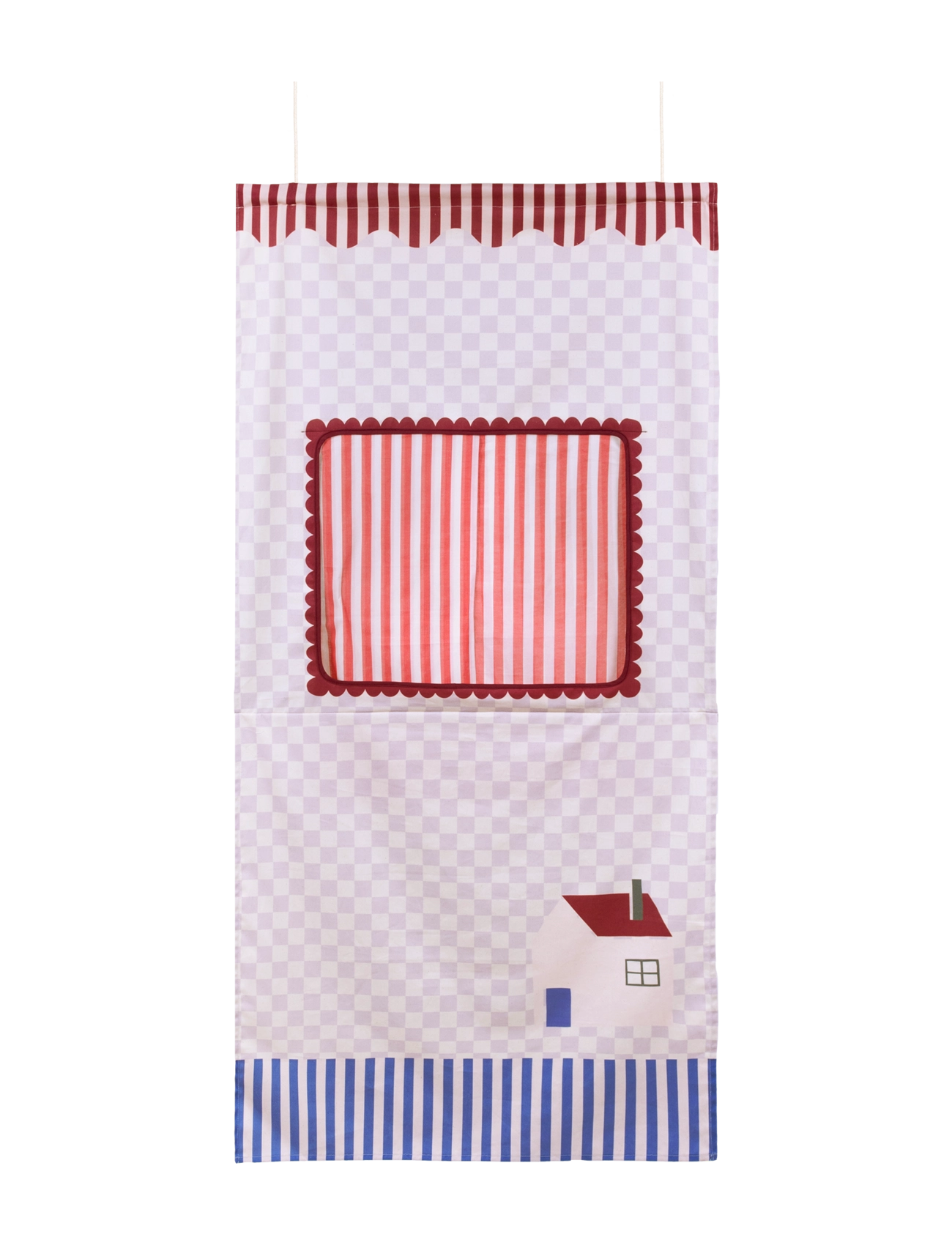 NOBODINOZ - VIBES DOOR THEATER 74X150 - seinakaunistused - lilac checks sweet home - 1