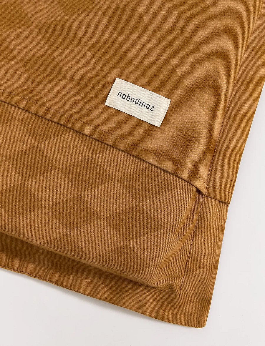 NOBODINOZ - VIBES FLOOR MATTRESS WASHED 60X120X4 - lastevoodid ja tarvikud - mustard harlequin - 1