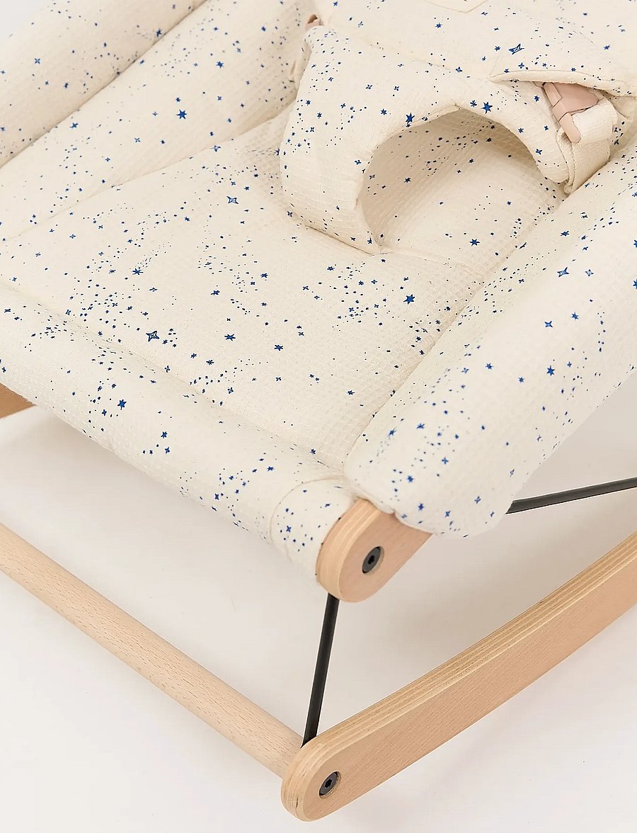NOBODINOZ - Baby bouncer Growing Green - mazuļu šūpuļkrēsliņi - blue milky way - 4