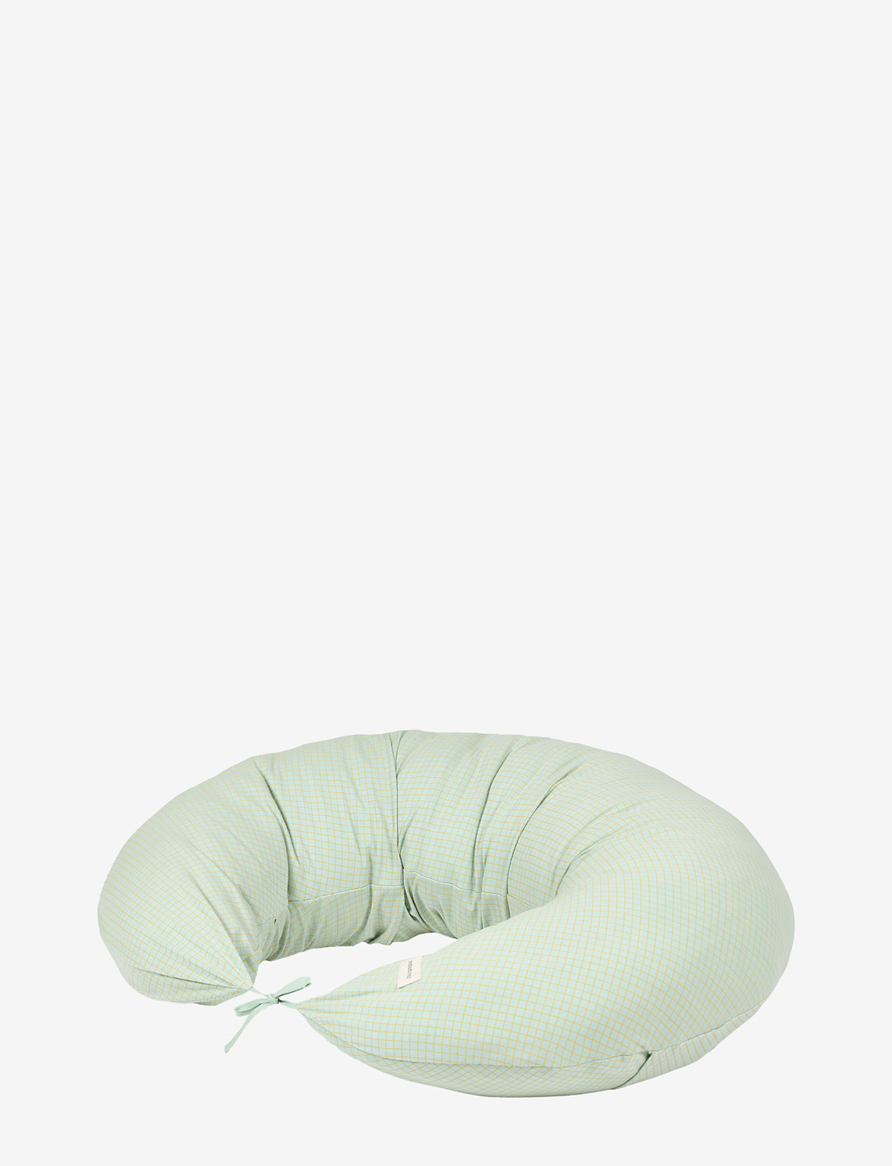 NOBODINOZ - KIT STORIES LTD MATERNITY PILLOW_COVER TEAL - amningskuddar - green lemon grid - 0