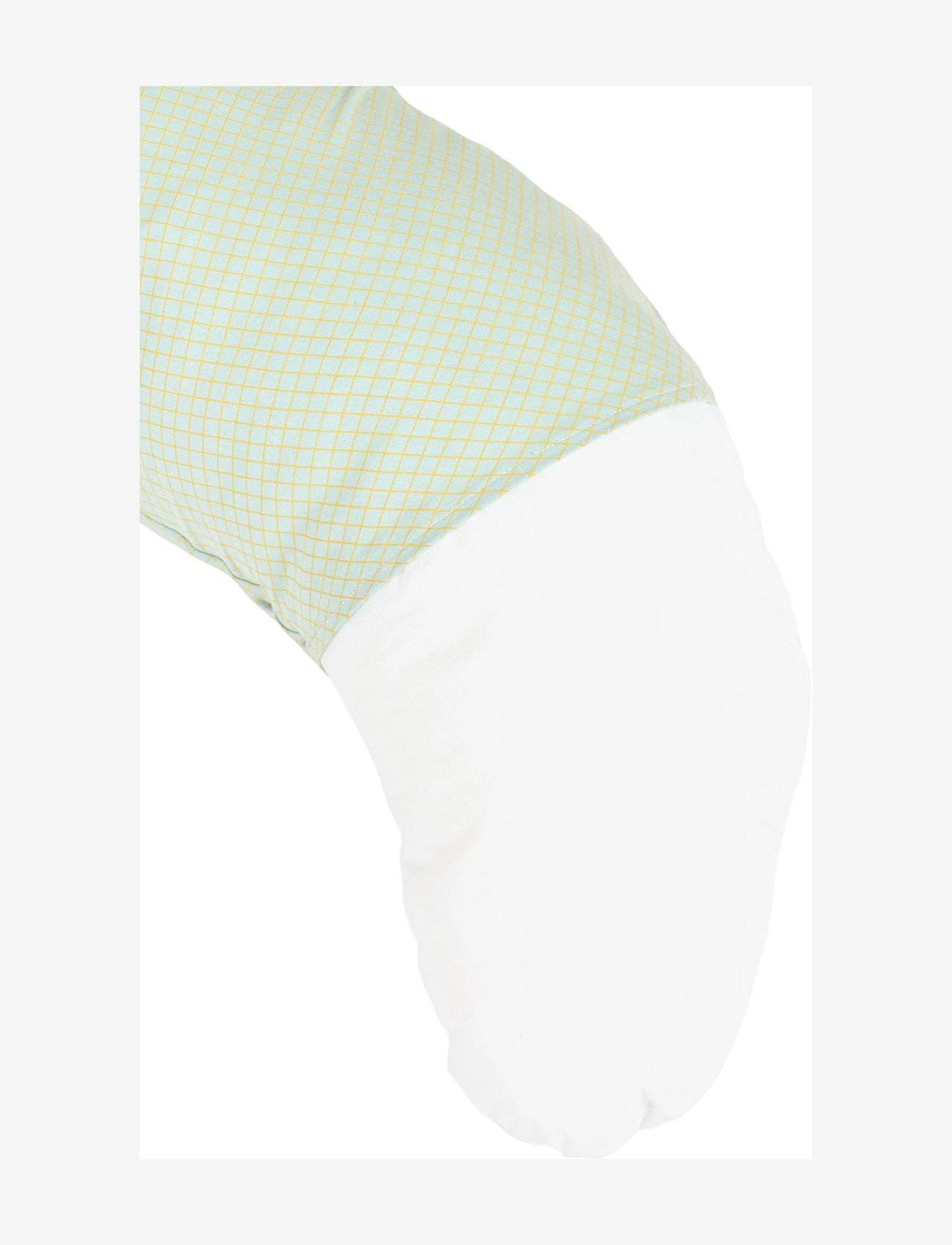 NOBODINOZ - KIT STORIES LTD MATERNITY PILLOW_COVER TEAL - amningskuddar - green lemon grid - 3