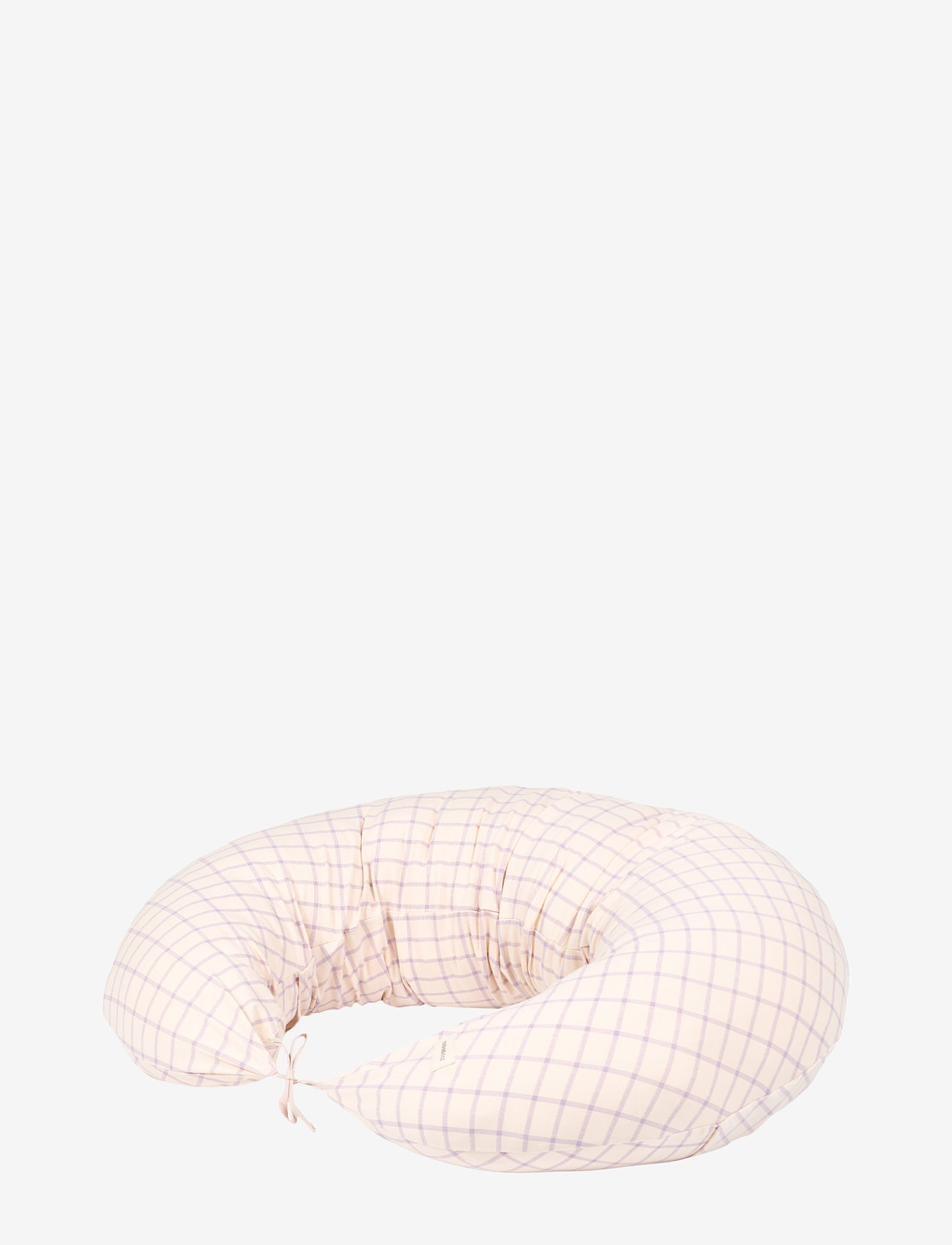 NOBODINOZ - KIT STORIES LTD MATERNITY PILLOW_COVER POWDER MAUVE GRID - amningskuddar - powder mauve grid - 0