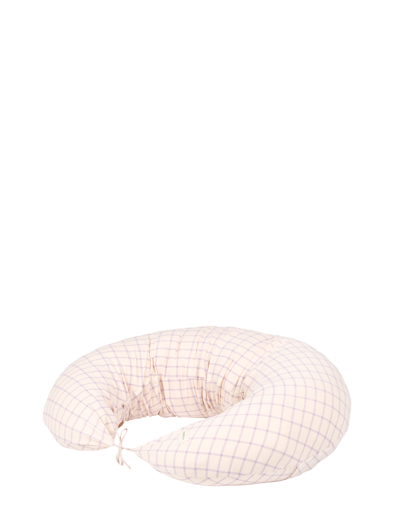 KIT STORIES LTD MATERNITY PILLOW_COVER POWDER MAUVE GRID - POWDER MAUVE GRID