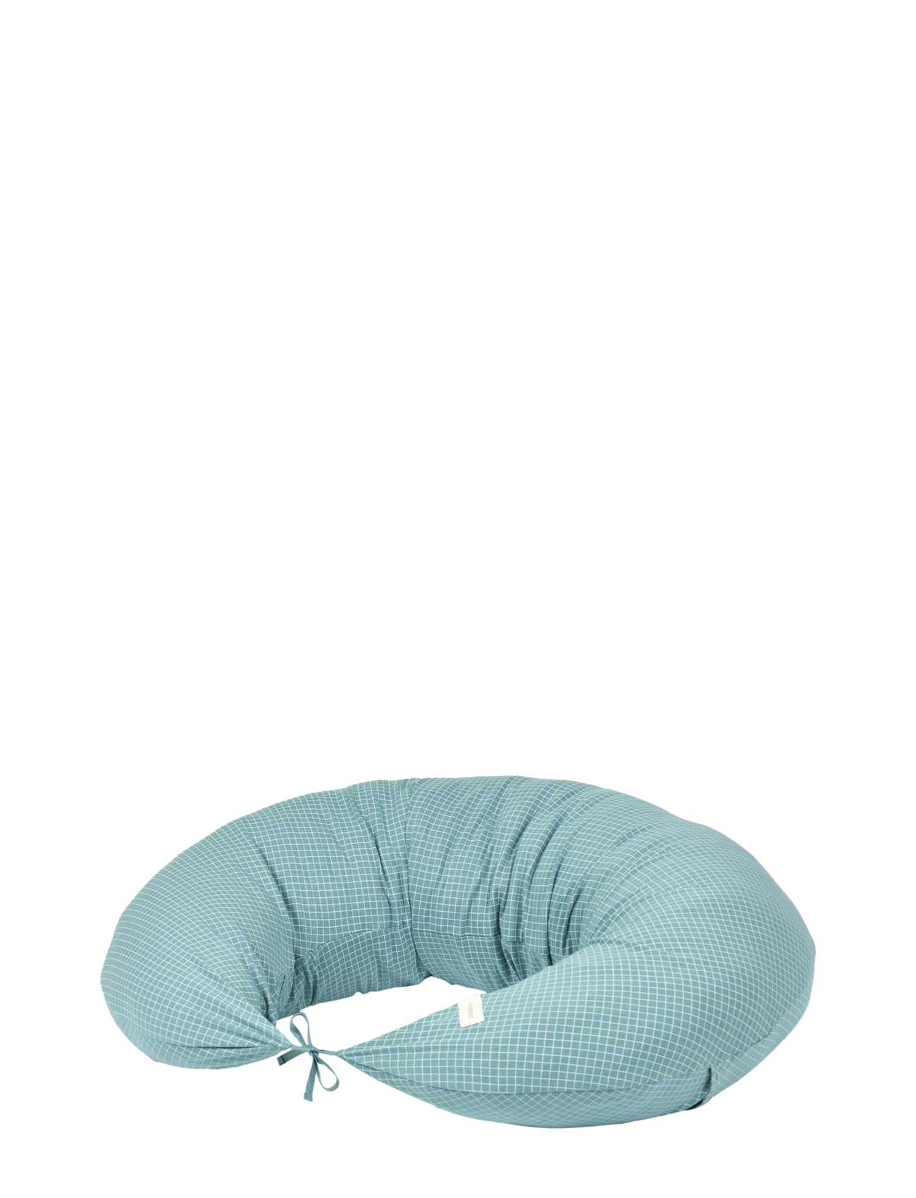 NOBODINOZ Kit Stories Ltd Maternity Pillow_Cover Teal Cream Grid, One Size, Breastfeeding Products, Blau - Nursing Pillow Covers, Kinder