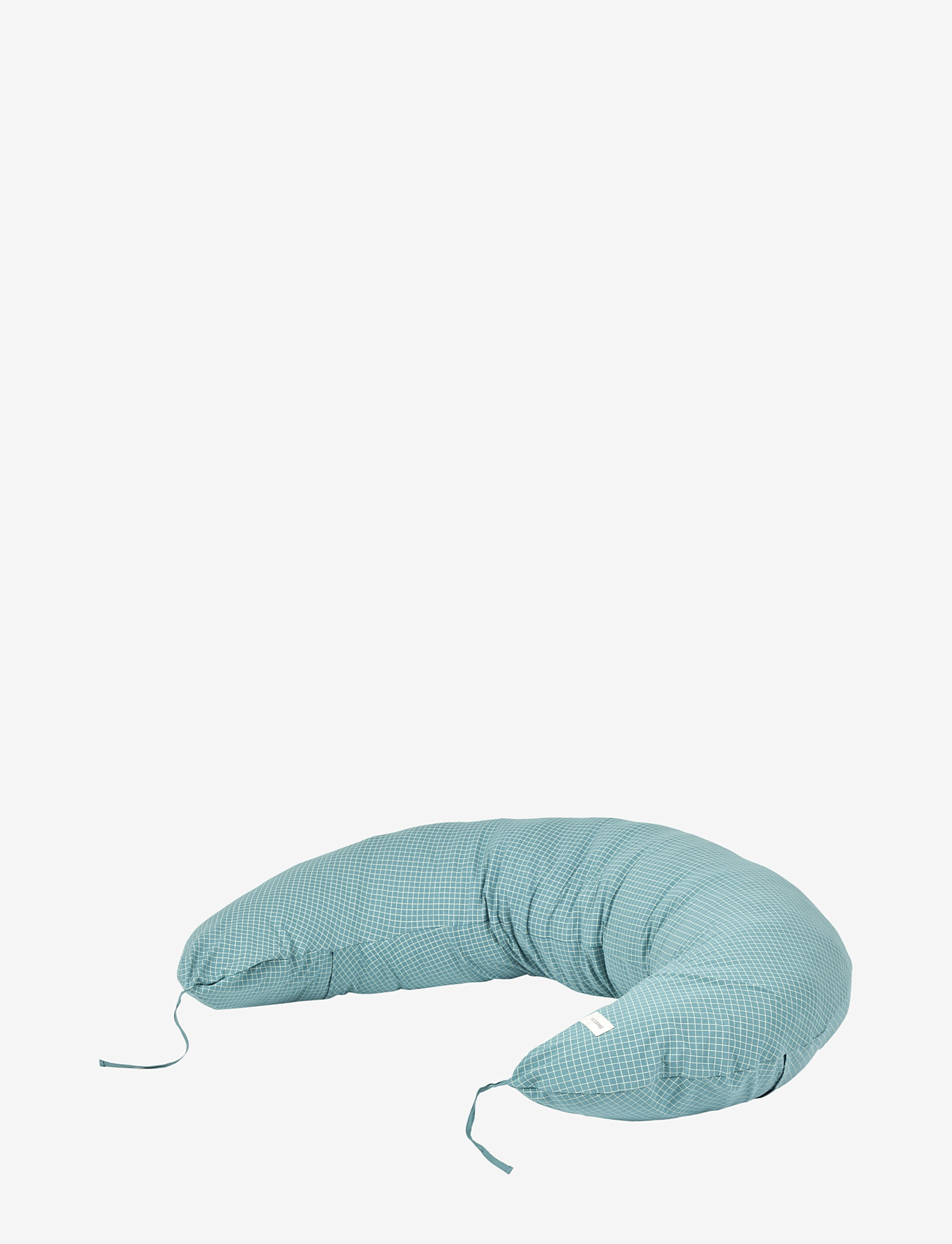 NOBODINOZ - KIT STORIES LTD MATERNITY PILLOW_COVER TEAL CREAM GRID - stillkissen - teal cream grid - 1