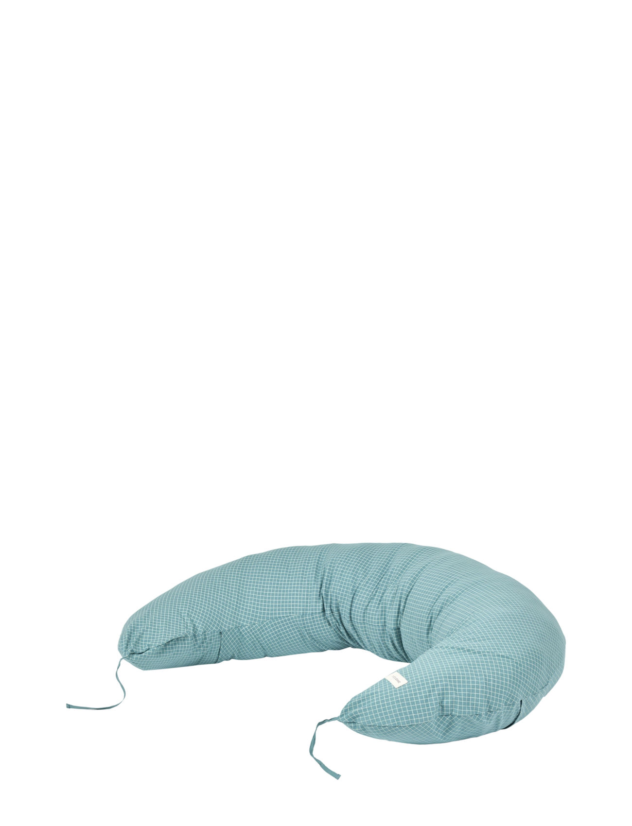 NOBODINOZ - KIT STORIES LTD MATERNITY PILLOW_COVER TEAL CREAM GRID - stillkissen - teal cream grid - 1