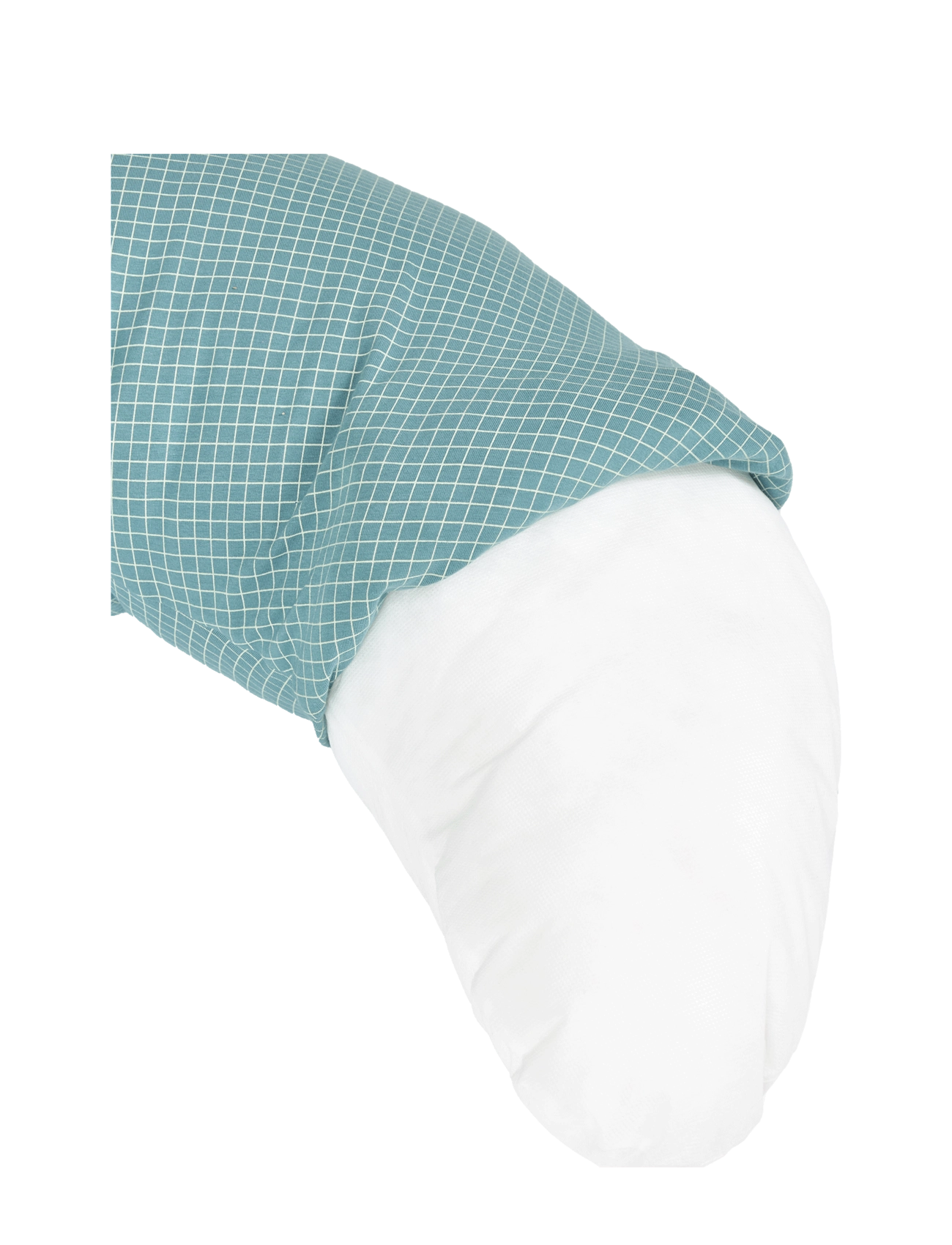 NOBODINOZ - KIT STORIES LTD MATERNITY PILLOW_COVER TEAL CREAM GRID - stillkissen - teal cream grid - 3