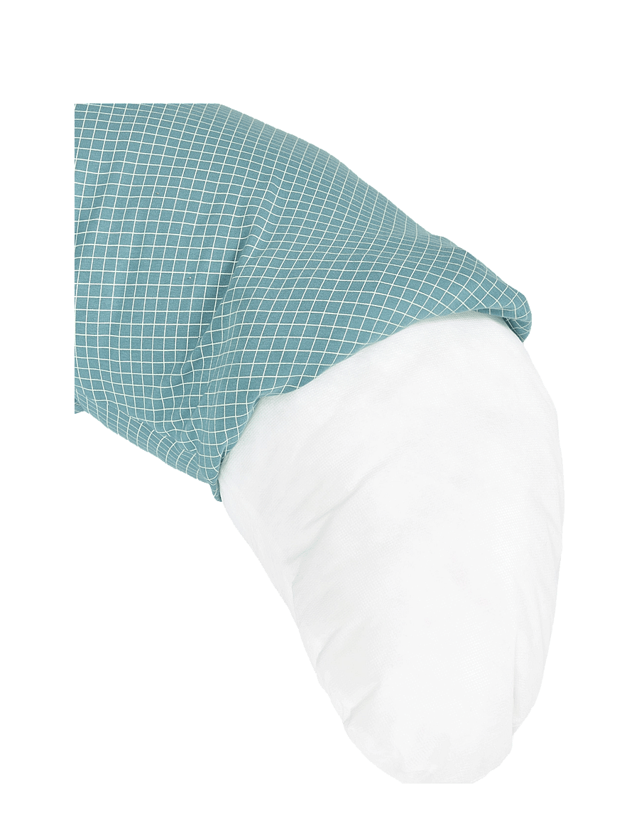 NOBODINOZ - KIT STORIES LTD MATERNITY PILLOW_COVER TEAL CREAM GRID - imetystyynyt - teal cream grid - 3