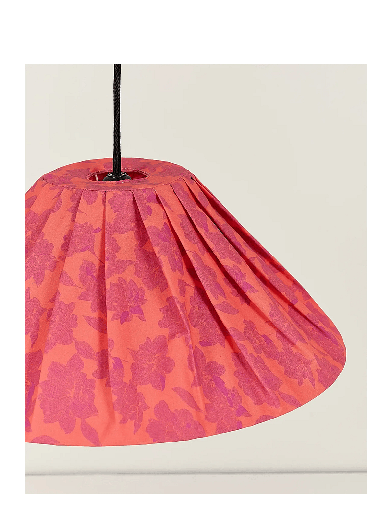 NOBODINOZ - Pleated pendant lampshade diam. 50cm Ava - loftslamper - red peonies - 3
