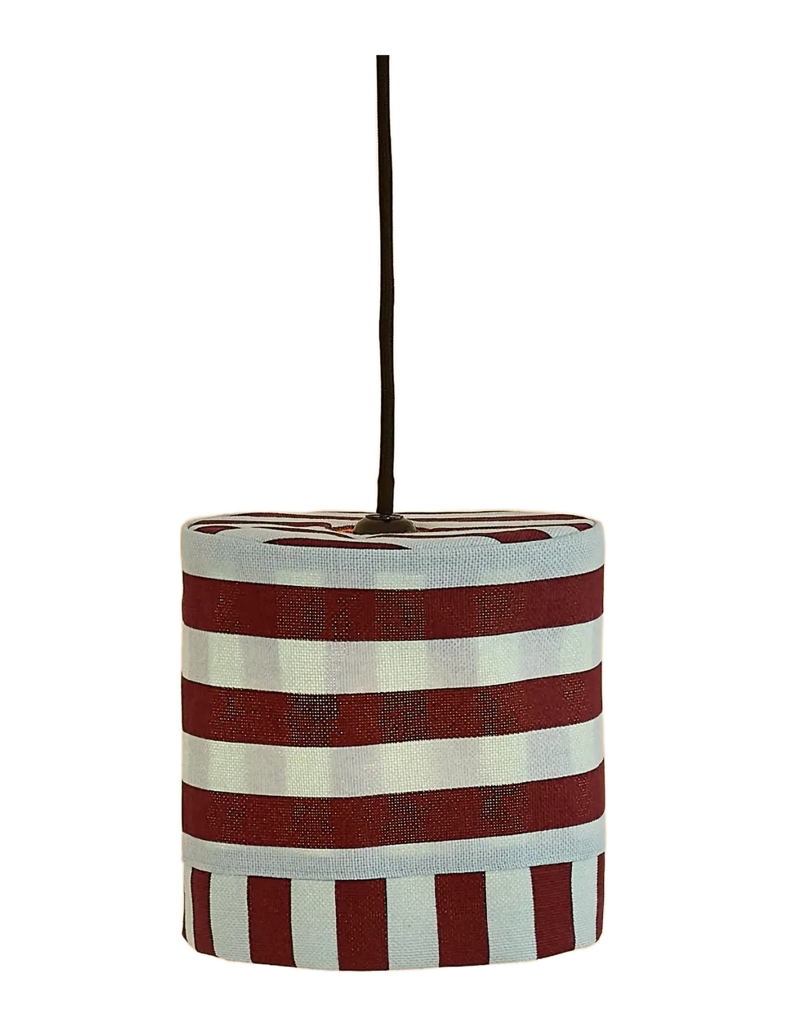 NOBODINOZ - Pendant lampshade diam. 20cm Linda - abażury do lamp - burgundy blue stripes - 2