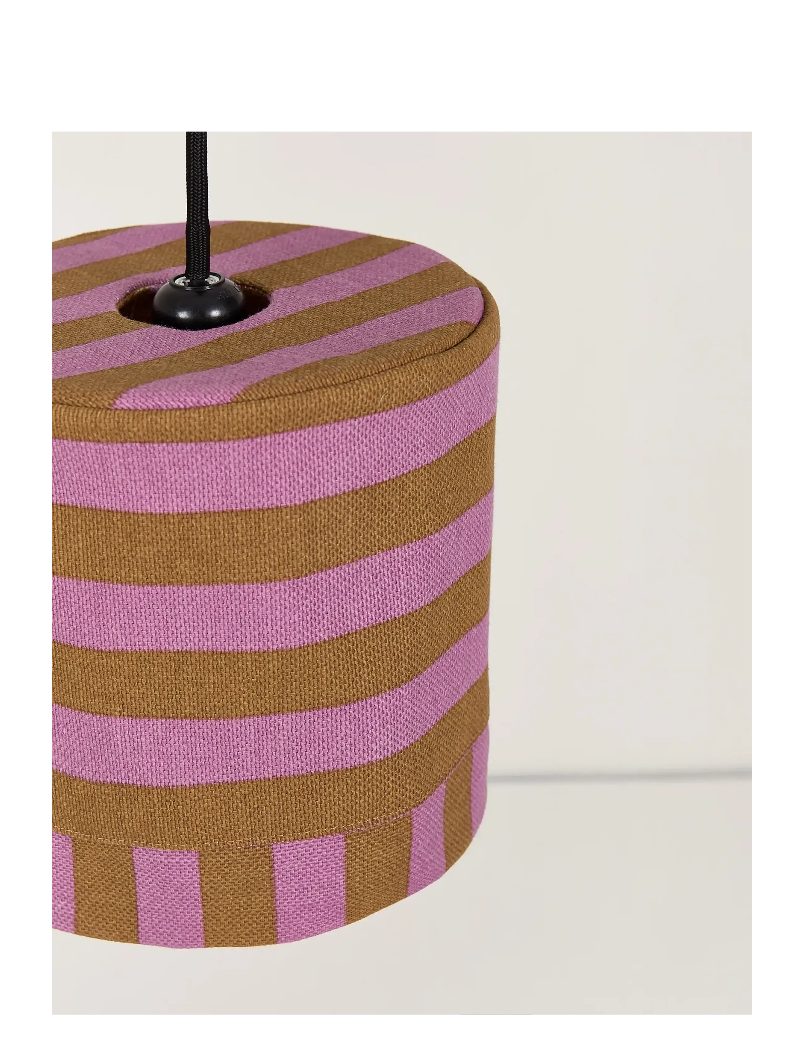 NOBODINOZ - Pendant lampshade diam. 20cm Linda - lampeskærme - pink curry stripes - 3