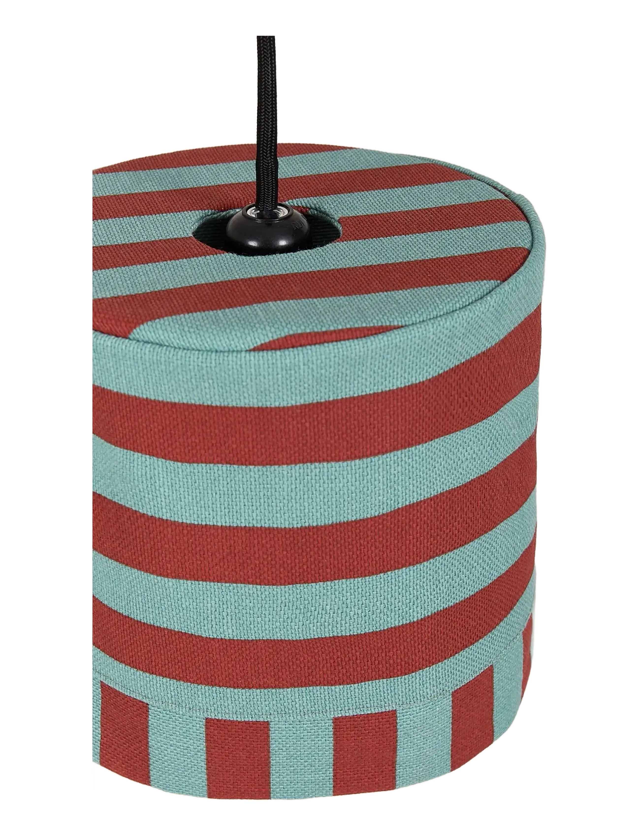 NOBODINOZ - Pendant lampshade diam. 20cm Linda - lamp shades - red teal green stripes - 2
