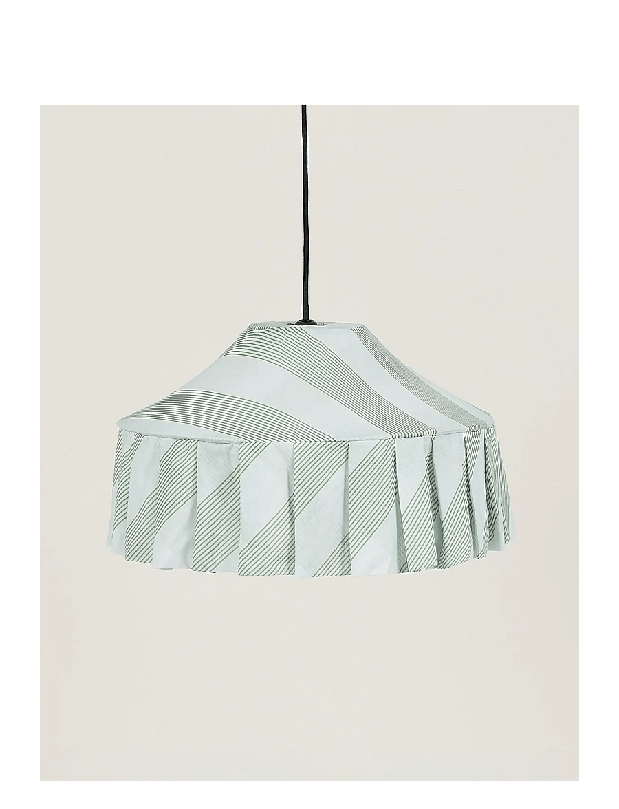 NOBODINOZ - Pendant lampshade diam. 50cm Nicole - pendler - green diagonal stripes - 1
