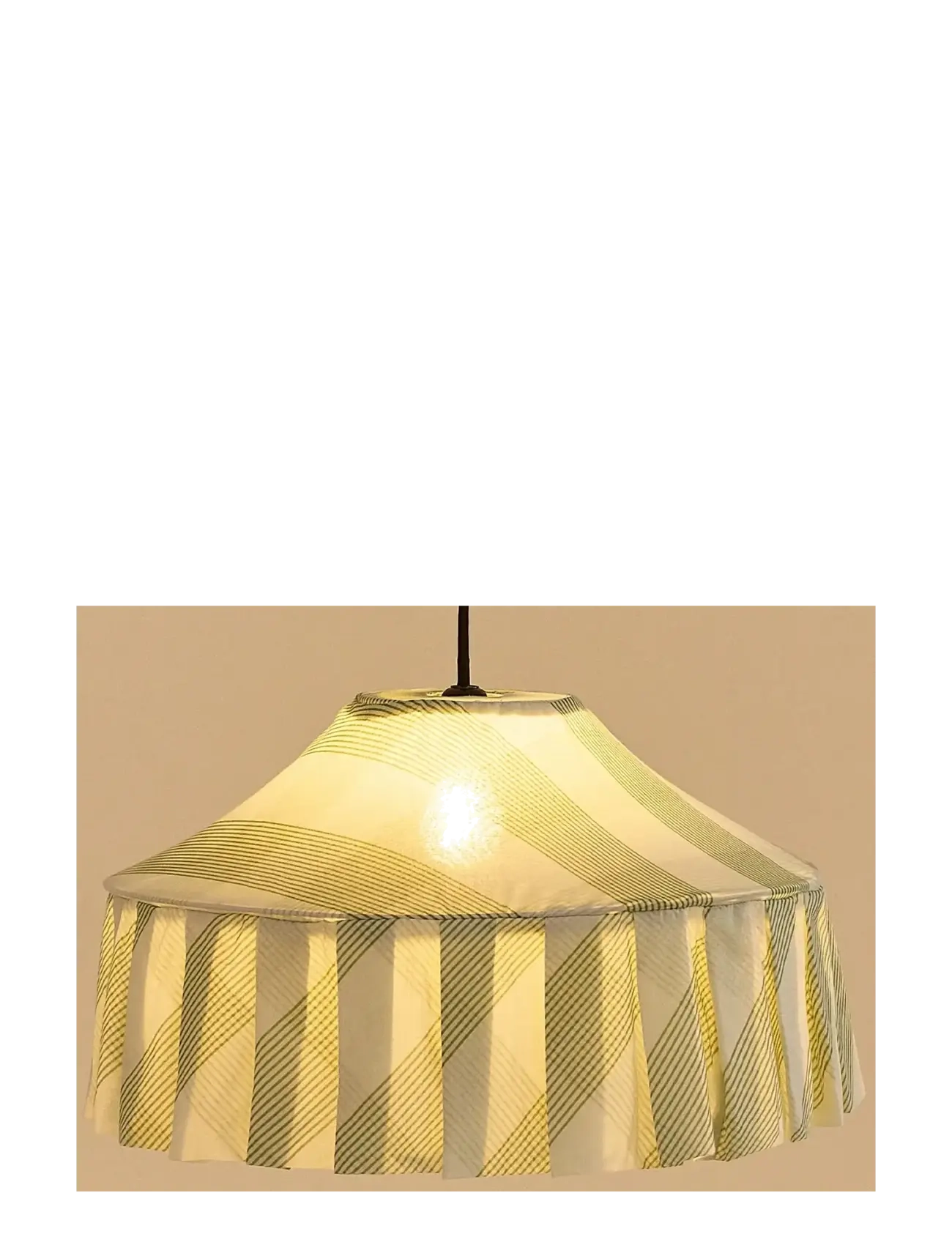 NOBODINOZ - Pendant lampshade diam. 50cm Nicole - pendler - green diagonal stripes - 2