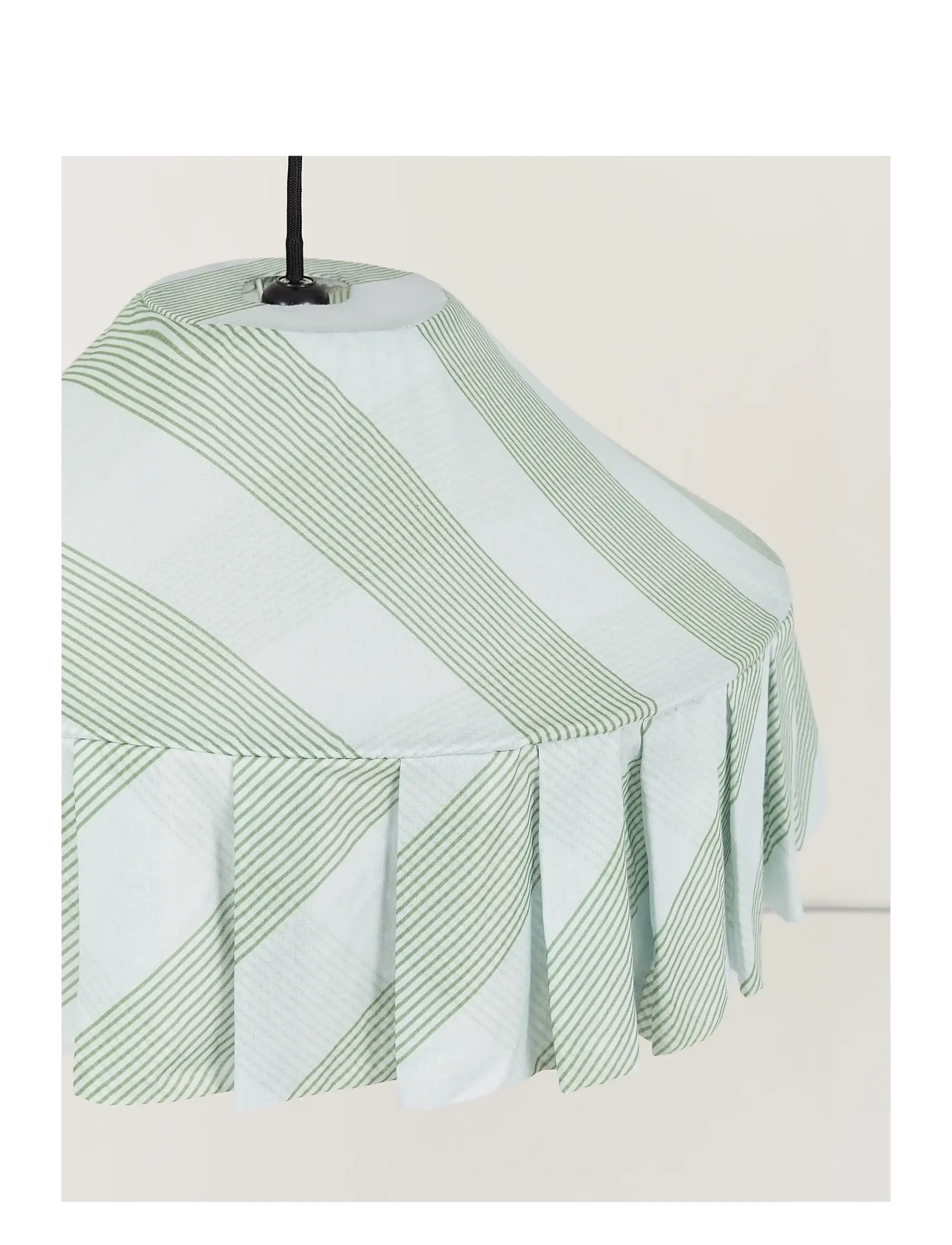 NOBODINOZ - Pendant lampshade diam. 50cm Nicole - pendler - green diagonal stripes - 3