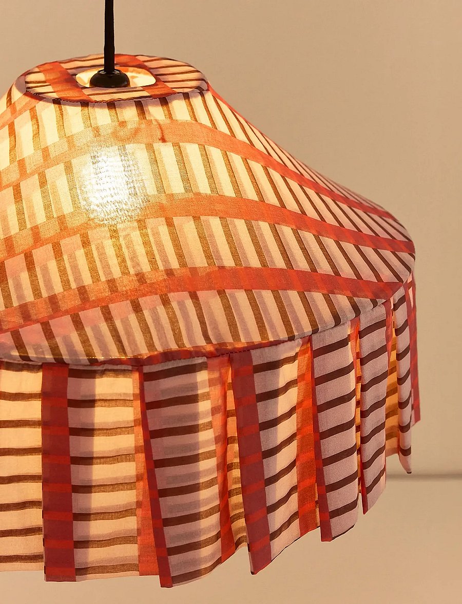 NOBODINOZ - Pendant lampshade diam. 50cm Nicole - hangandi loftljós - red brown mosaic - 5