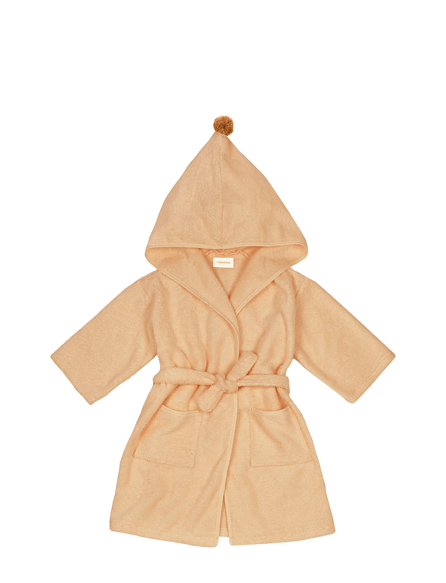 NOBODINOZ - SO CUTE BATHROBE 42X66 5-7Y - bademäntel - camel - 0