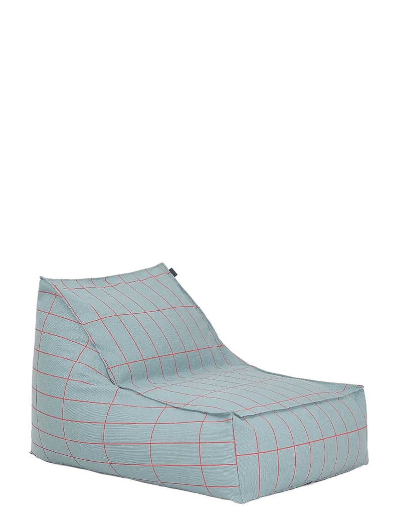 NOBODINOZ - Long beanbag - adult size - Vibes - puffer og lænestole - blue red grid - 1