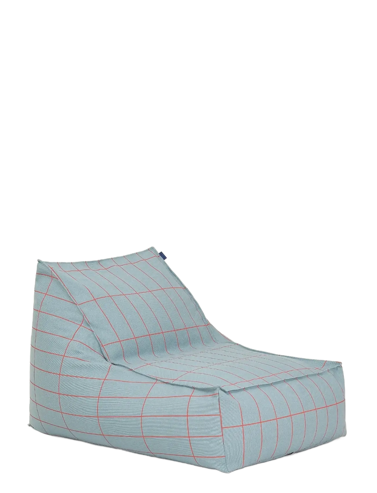 NOBODINOZ - Long beanbag - adult size - Vibes - puffer og lænestole - blue red grid - 1