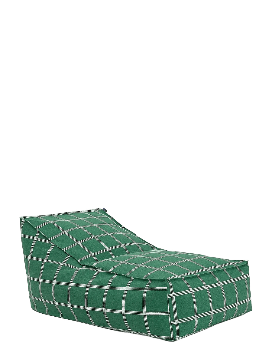 NOBODINOZ - Long beanbag - adult size - Vibes - green white windowpane - 0