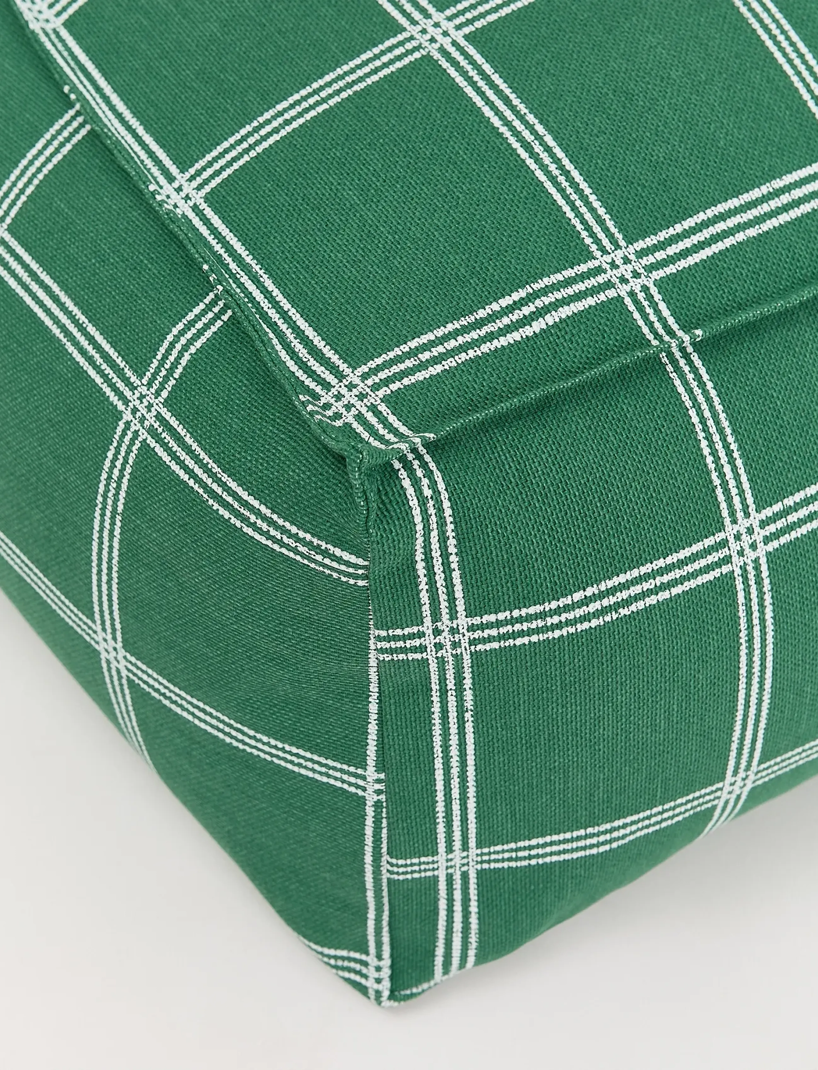 NOBODINOZ - Long beanbag - adult size - Vibes - green white windowpane - 4
