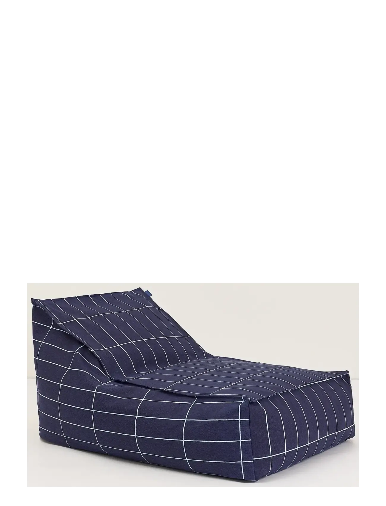 NOBODINOZ Long beanbag - adult size - Vibes - Kids home - NAVY BLUE GRID / navy