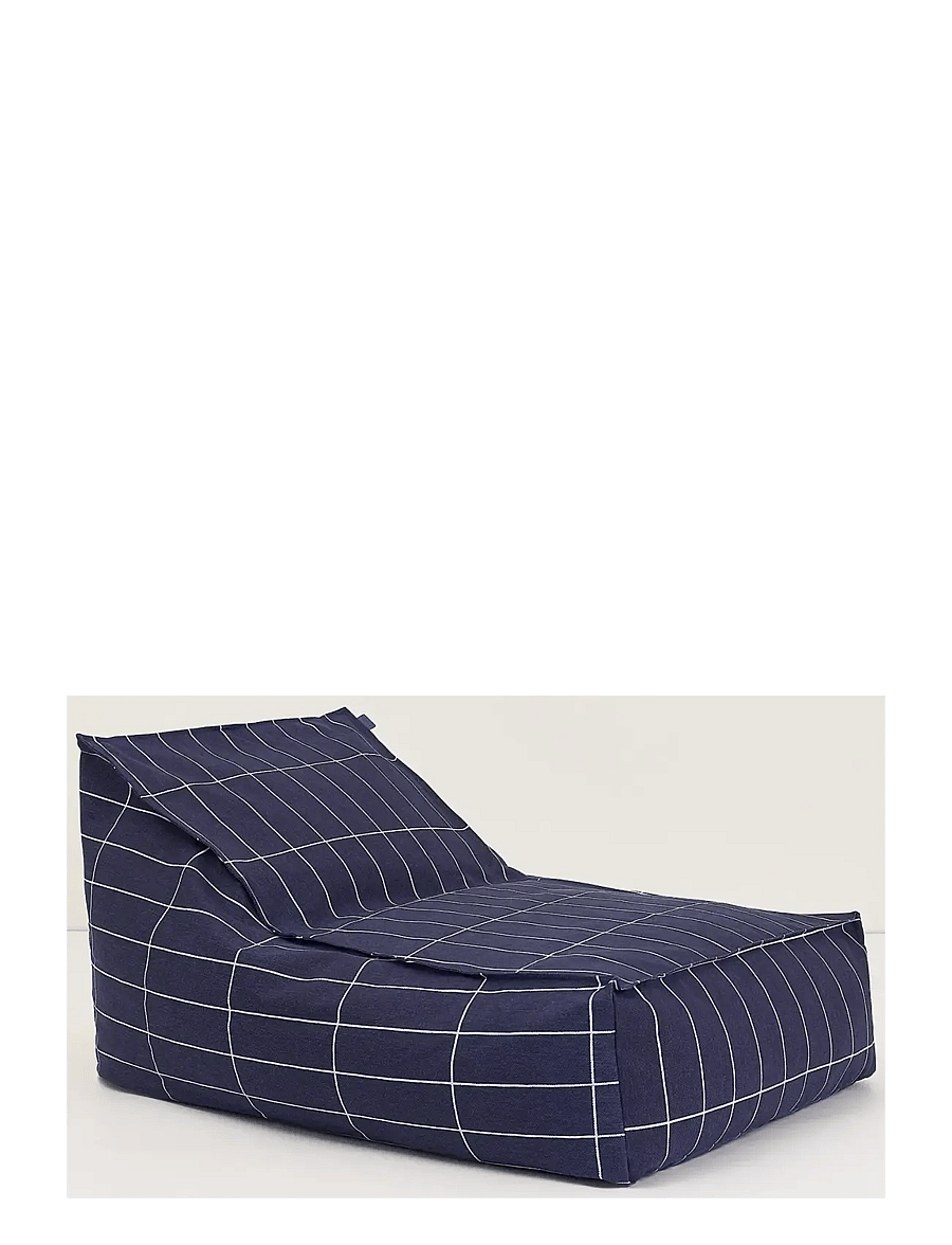 NOBODINOZ - Long beanbag - adult size - Vibes - puffer og lænestole - navy blue grid - 1