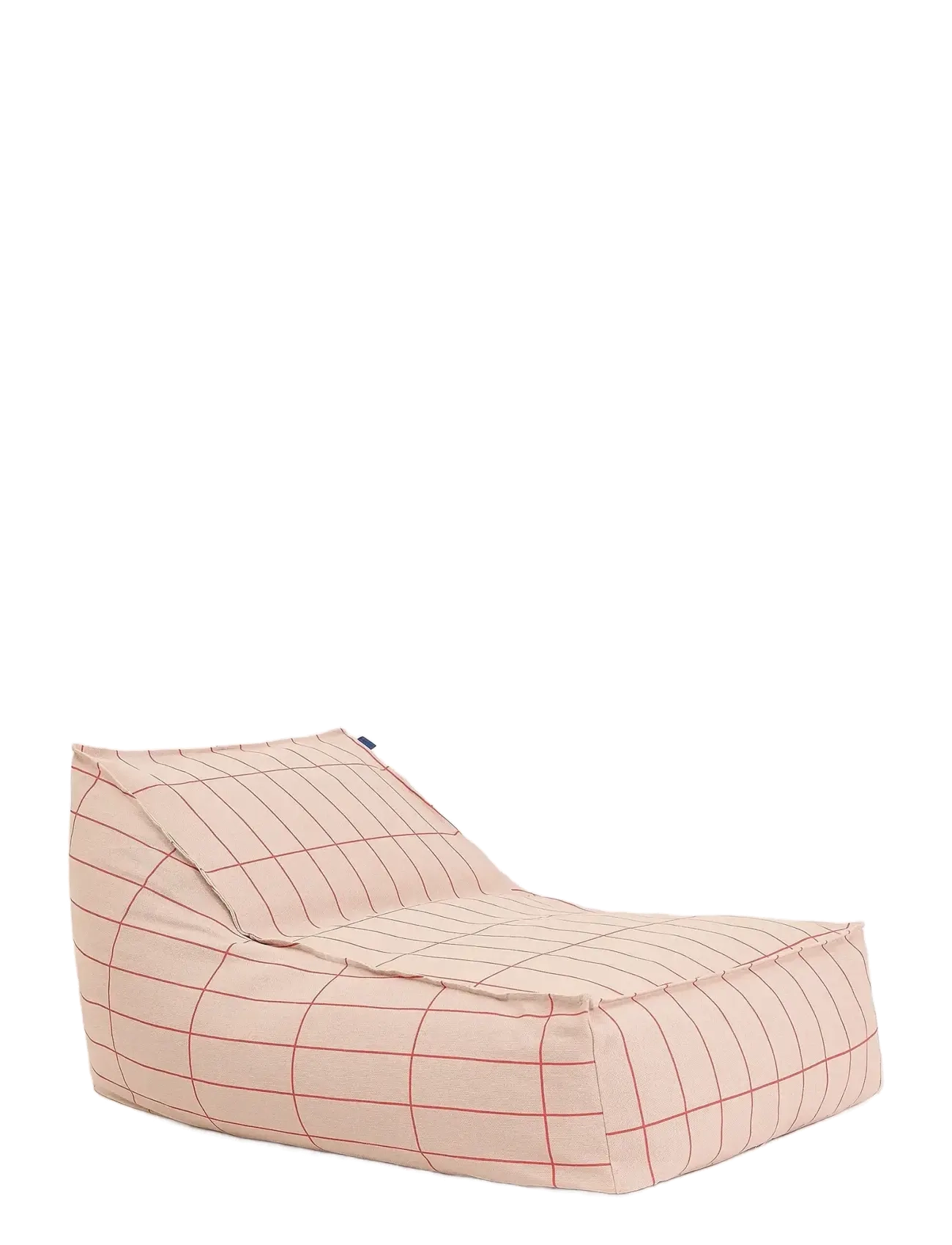 NOBODINOZ Long beanbag - adult size - Vibes - Puffer og lænestole - PINK RED GRID / red