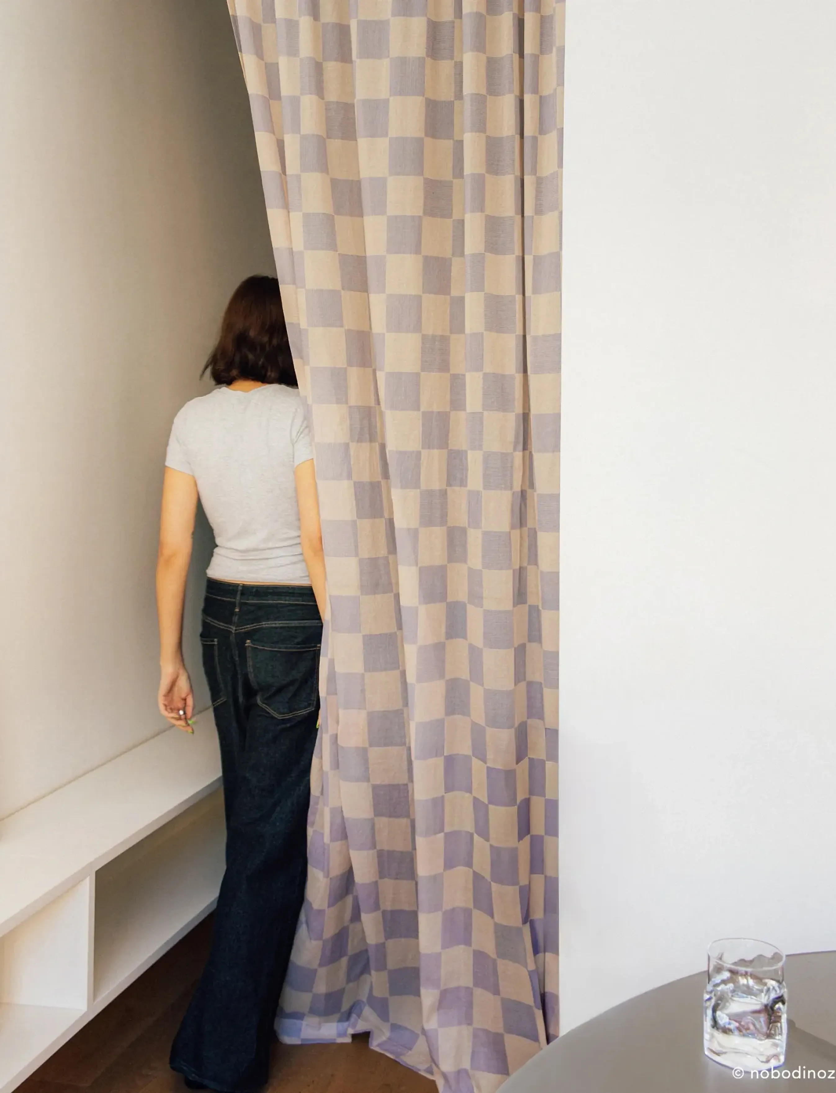 NOBODINOZ Sheer Coton Voile Curtain Wendy, One Size x 280, Curtains, Blau - Long Homeware