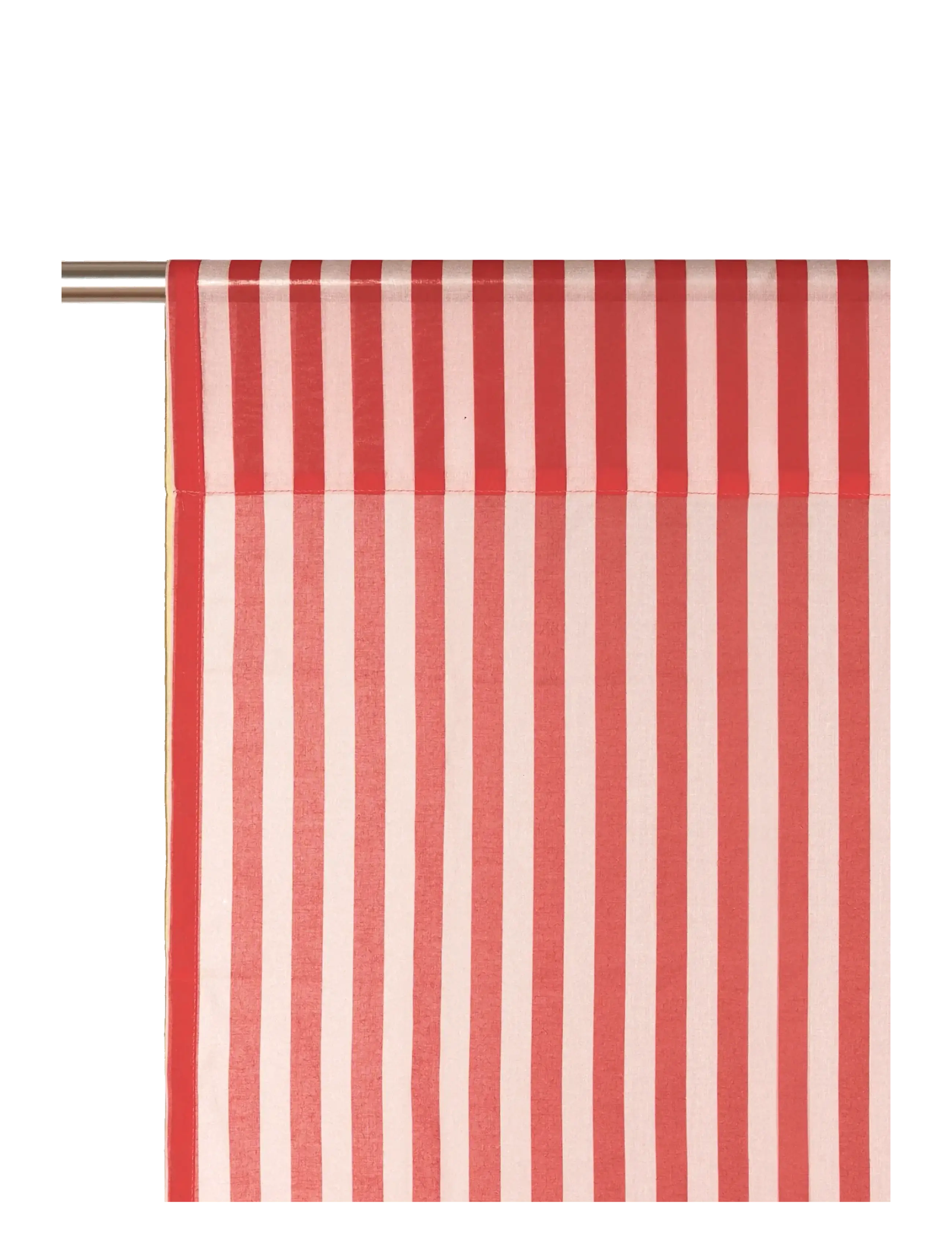 NOBODINOZ Sheer Coton Voile Curtain Wendy, Langt gardin, Rød, Str: ONE SIZE x 280