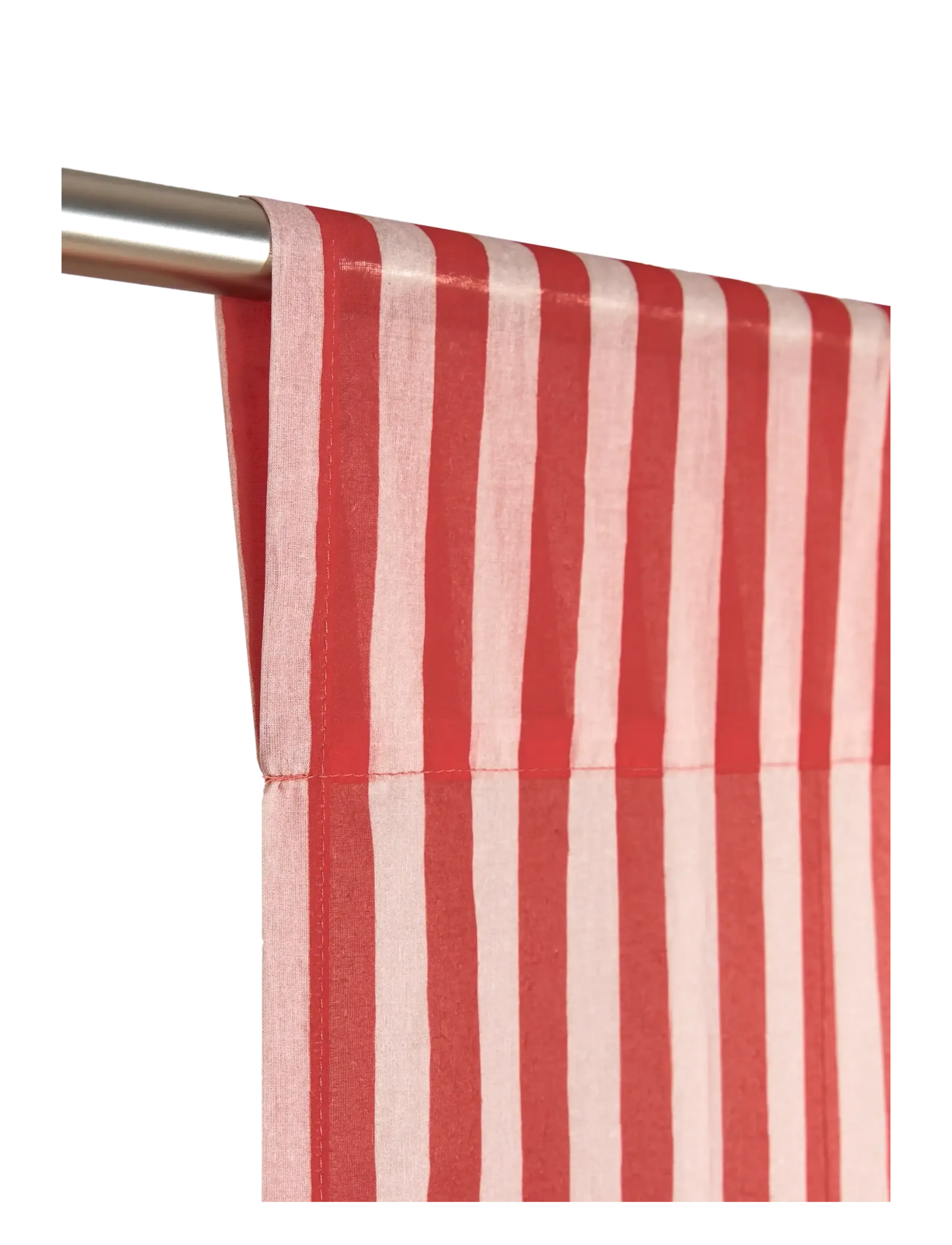 NOBODINOZ - Sheer coton voile curtain Wendy - fertiggardinen - red stripes - 2