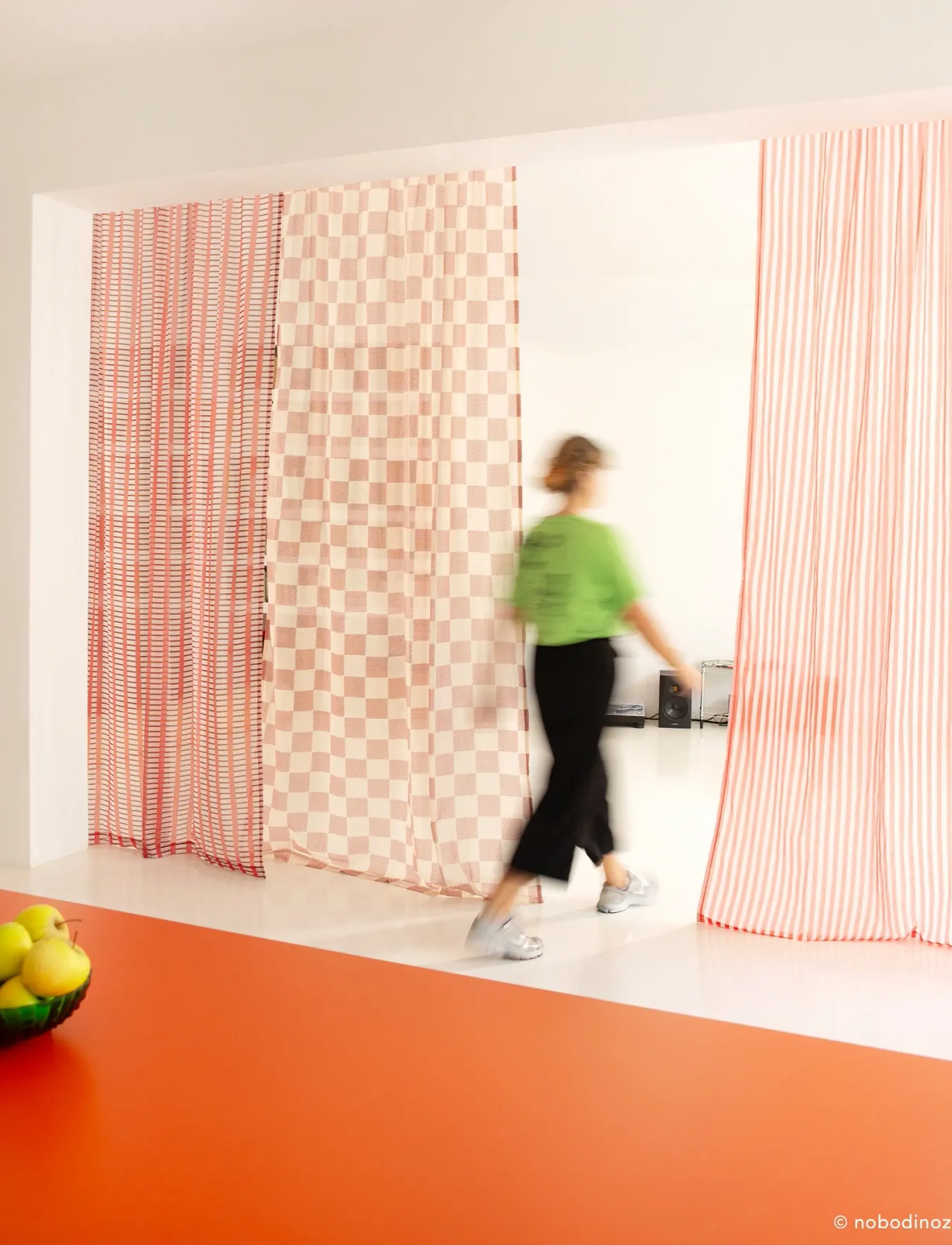 NOBODINOZ Sheer Coton Voile Curtain Wendy, One Size x 280, Curtains, Rot - Long Homeware