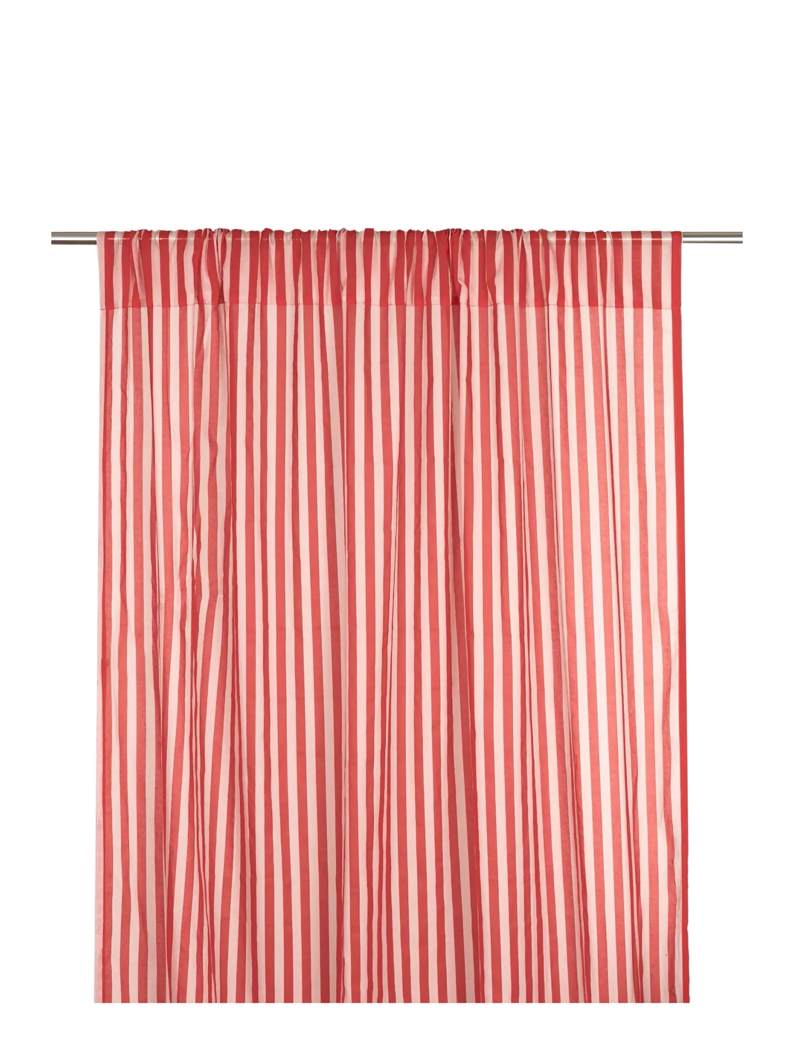 NOBODINOZ - Sheer coton voile curtain Wendy - fertiggardinen - red stripes - 3