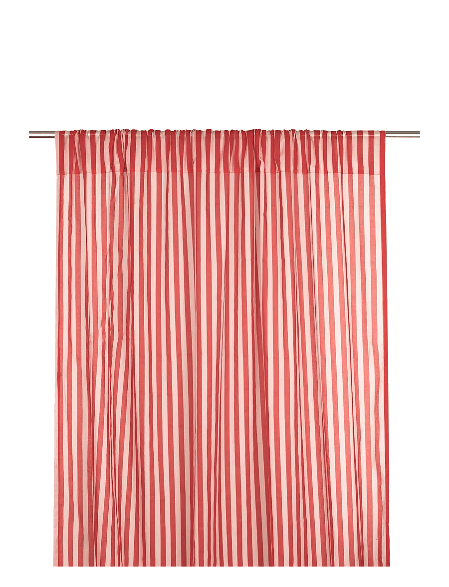 NOBODINOZ - Sheer coton voile curtain Wendy - fertiggardinen - red stripes - 3