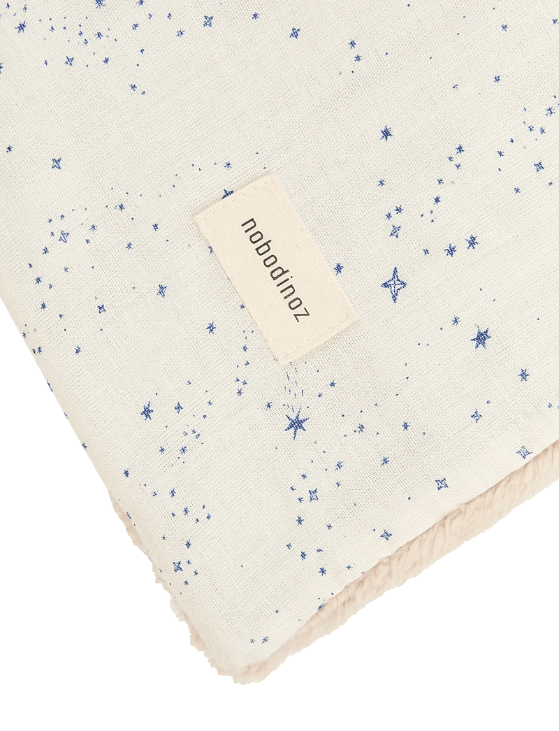 NOBODINOZ - Winter blanket in washed double muslin Wabi-Sabi - decken - blue milky way - 4