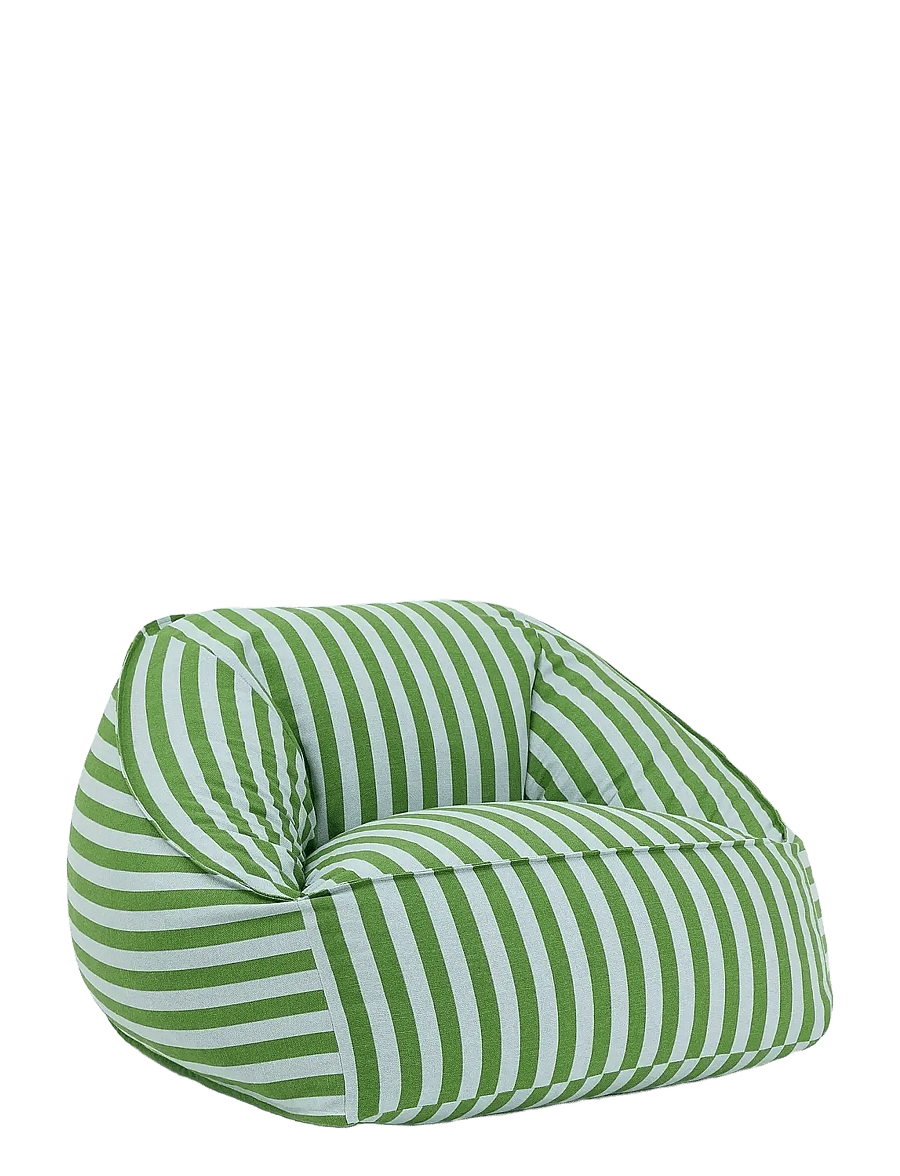 NOBODINOZ - Armchair beanbag - adult size - Ziggy - green blue stripes - 1