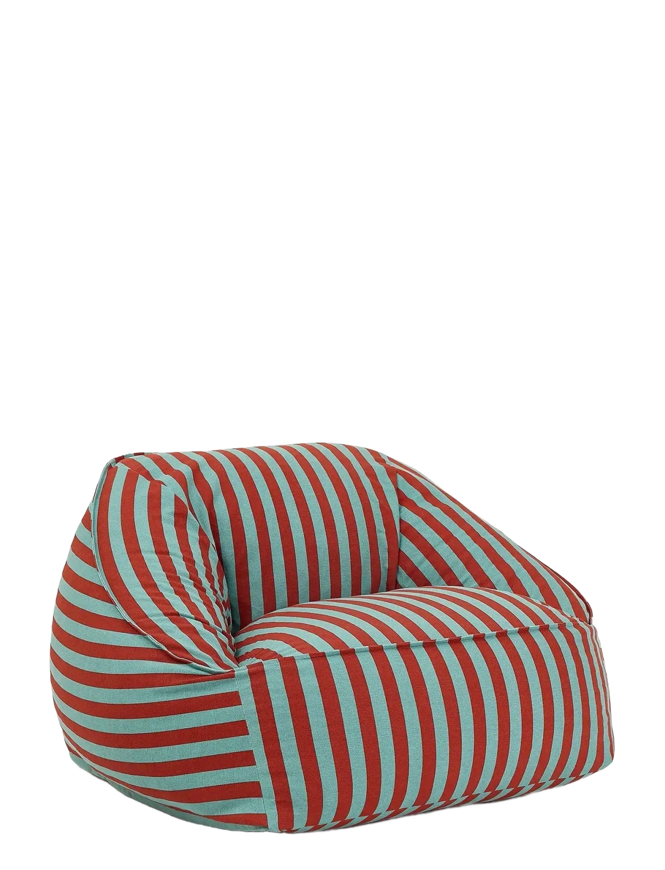 NOBODINOZ - Armchair beanbag - adult size - Ziggy - red teal green stripes - 1