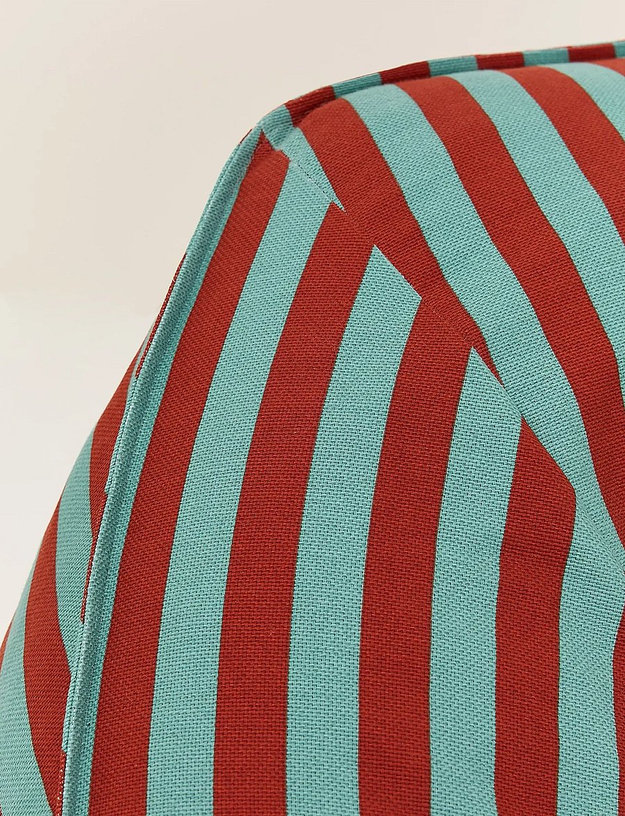NOBODINOZ - Armchair beanbag - adult size - Ziggy - red teal green stripes - 3