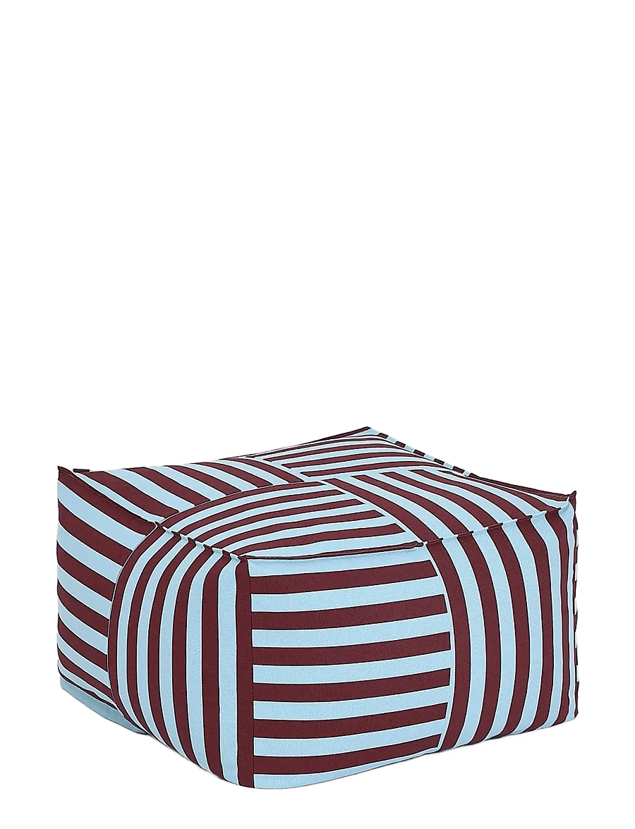 NOBODINOZ - Ottoman beanbag - adult size - Otto - puffer og lænestole - burgundy blue stripes - 1