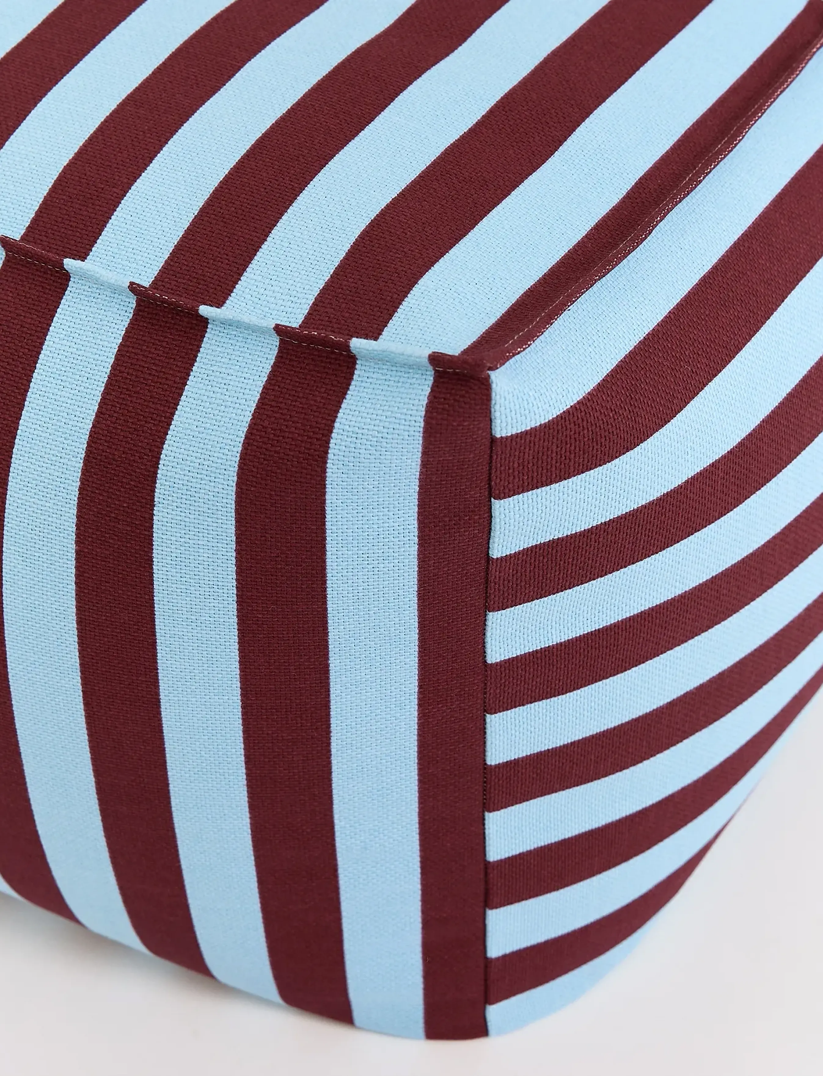 NOBODINOZ - Ottoman beanbag  - adult size - Otto - puffer og lænestole - burgundy blue stripes - 5