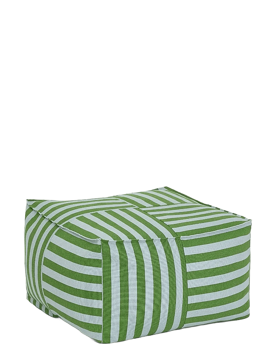 NOBODINOZ - Ottoman beanbag - adult size - Otto - gólfpúðar og hægindastólar - green blue stripes - 1