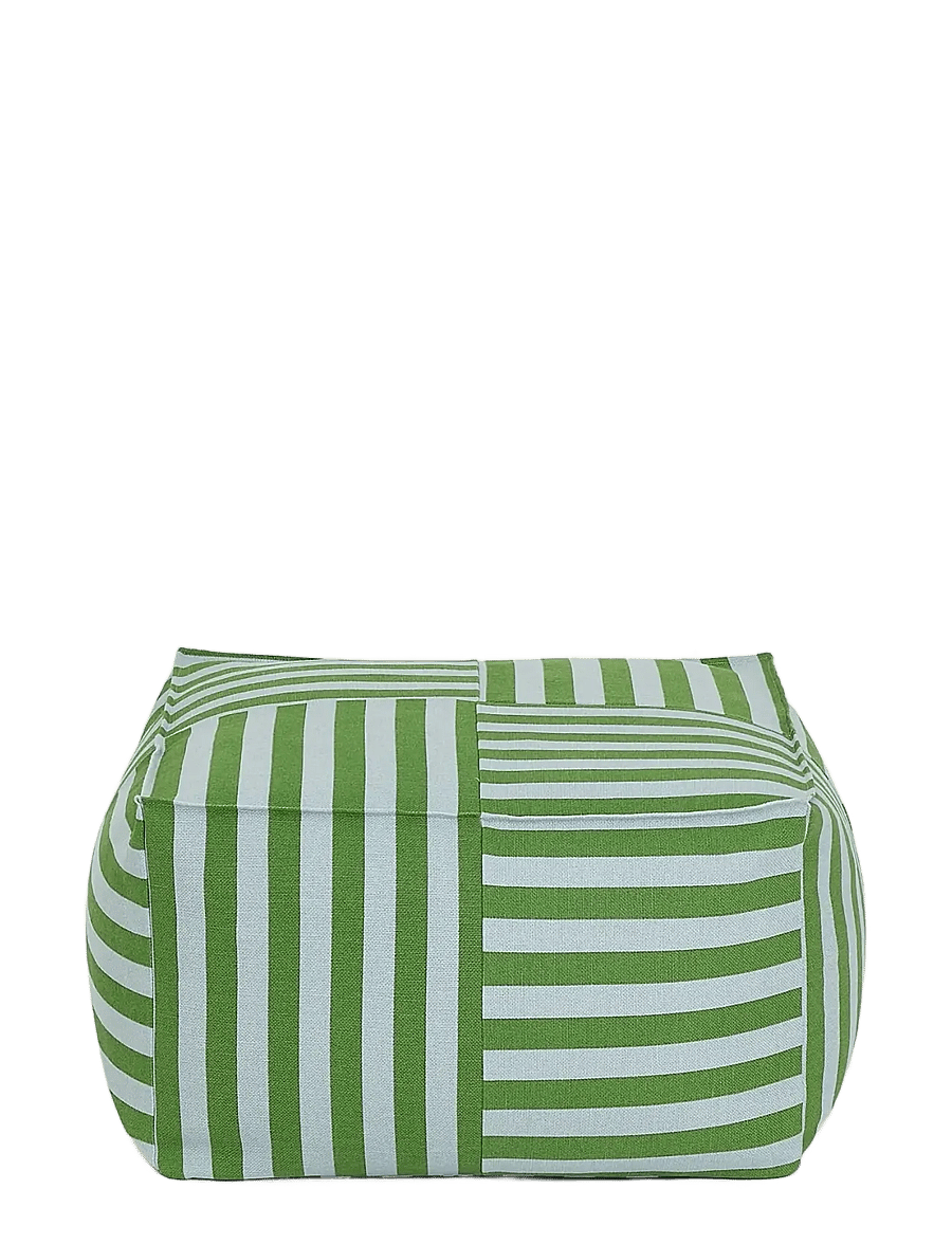 NOBODINOZ - Ottoman beanbag - adult size - Otto - gólfpúðar og hægindastólar - green blue stripes - 2